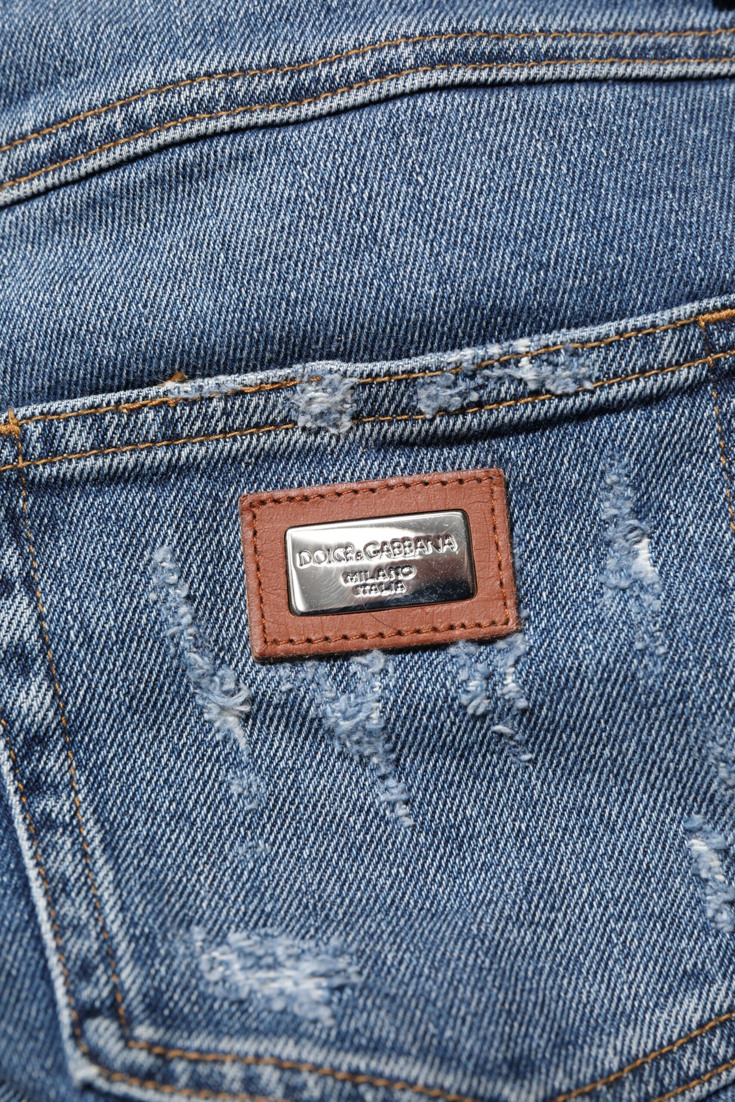 Jean skinny bleu déchiré Dolce & Gabbana PRETTY