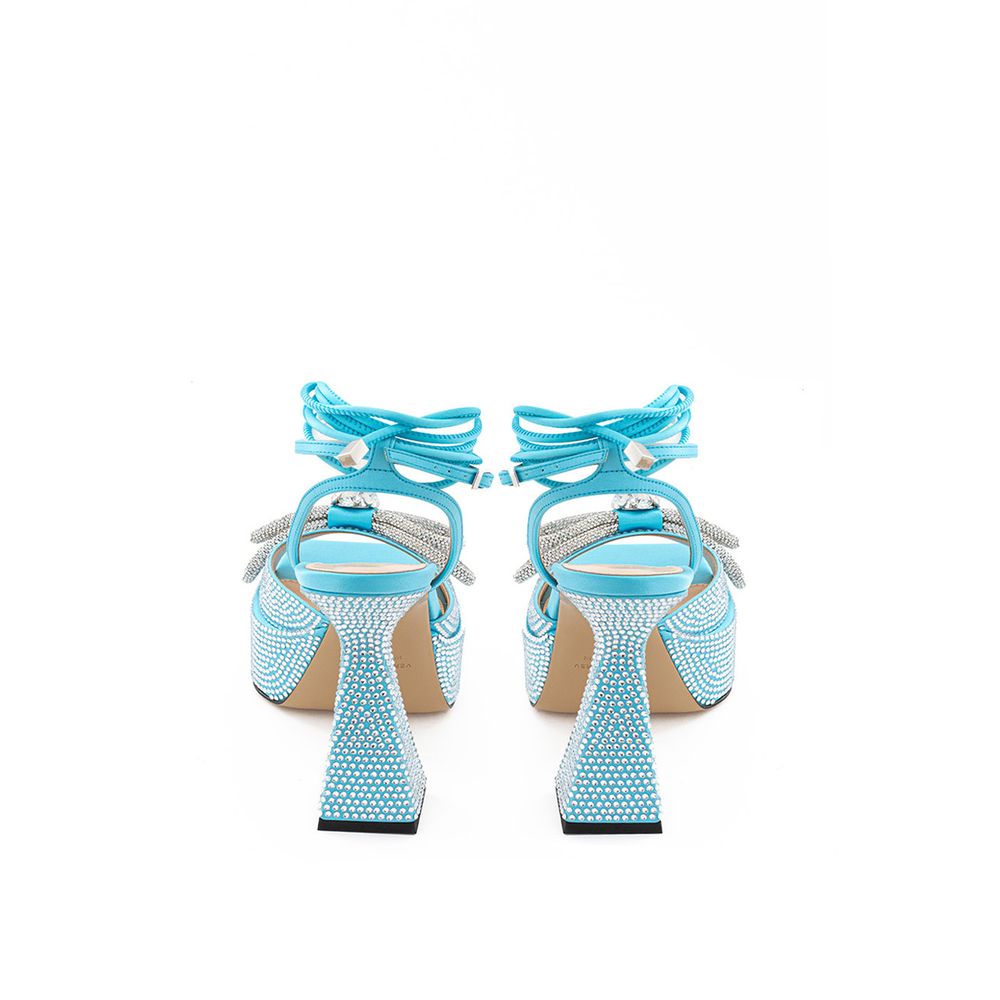 MACH & MACH Plateforme en cuir bleu