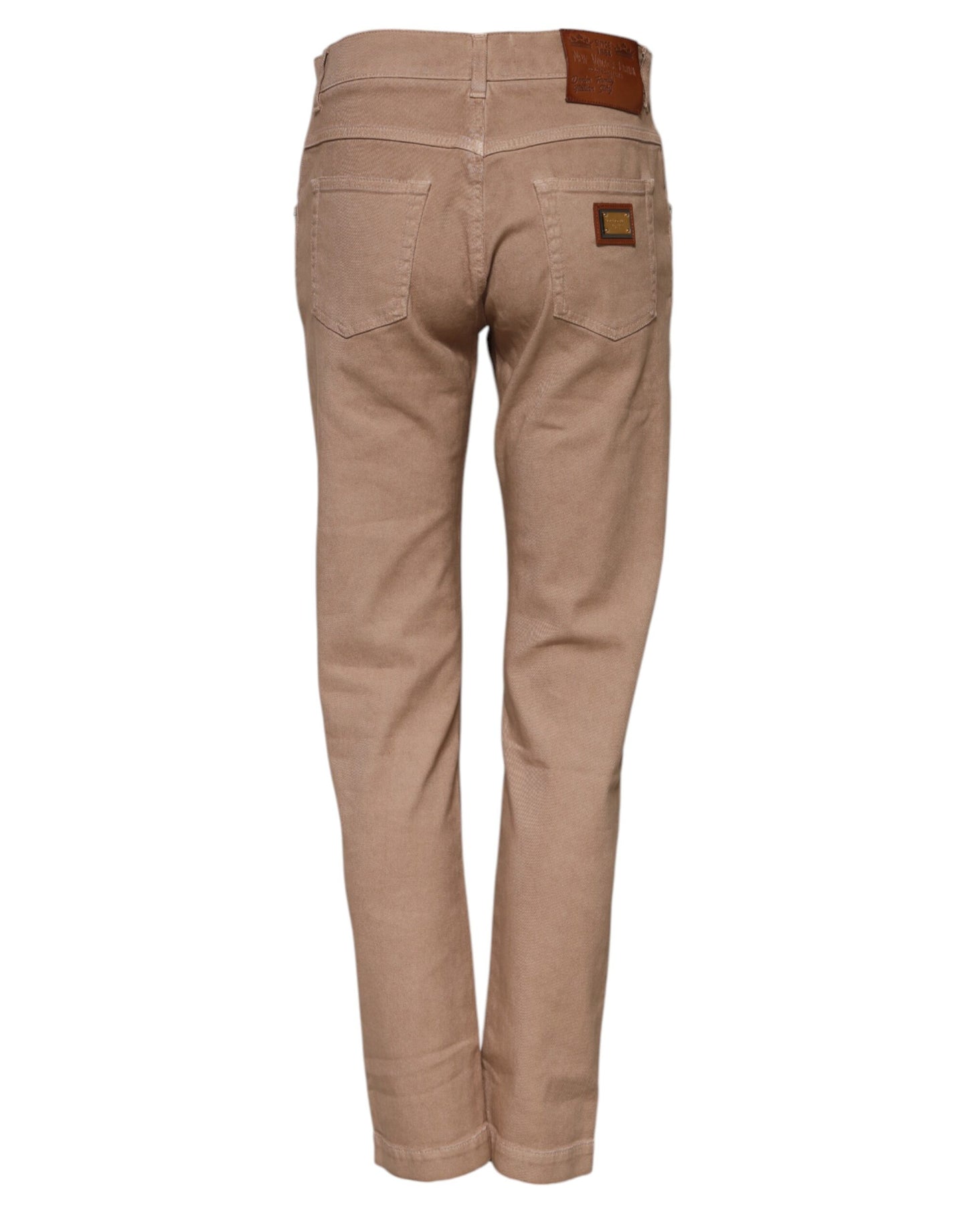 Pantalon boyfriend en denim marron Dolce & Gabbana