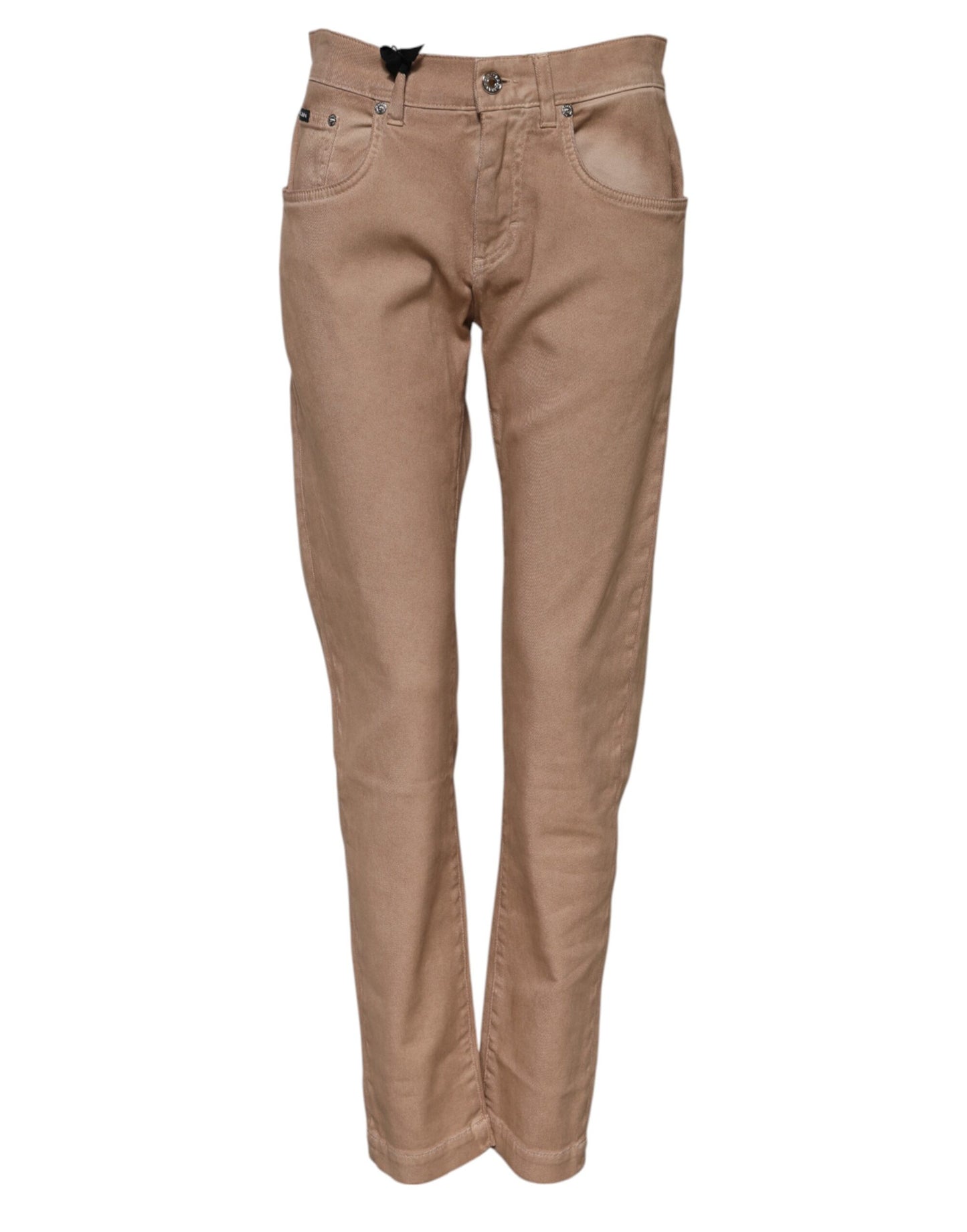 Pantalon boyfriend en denim marron Dolce & Gabbana