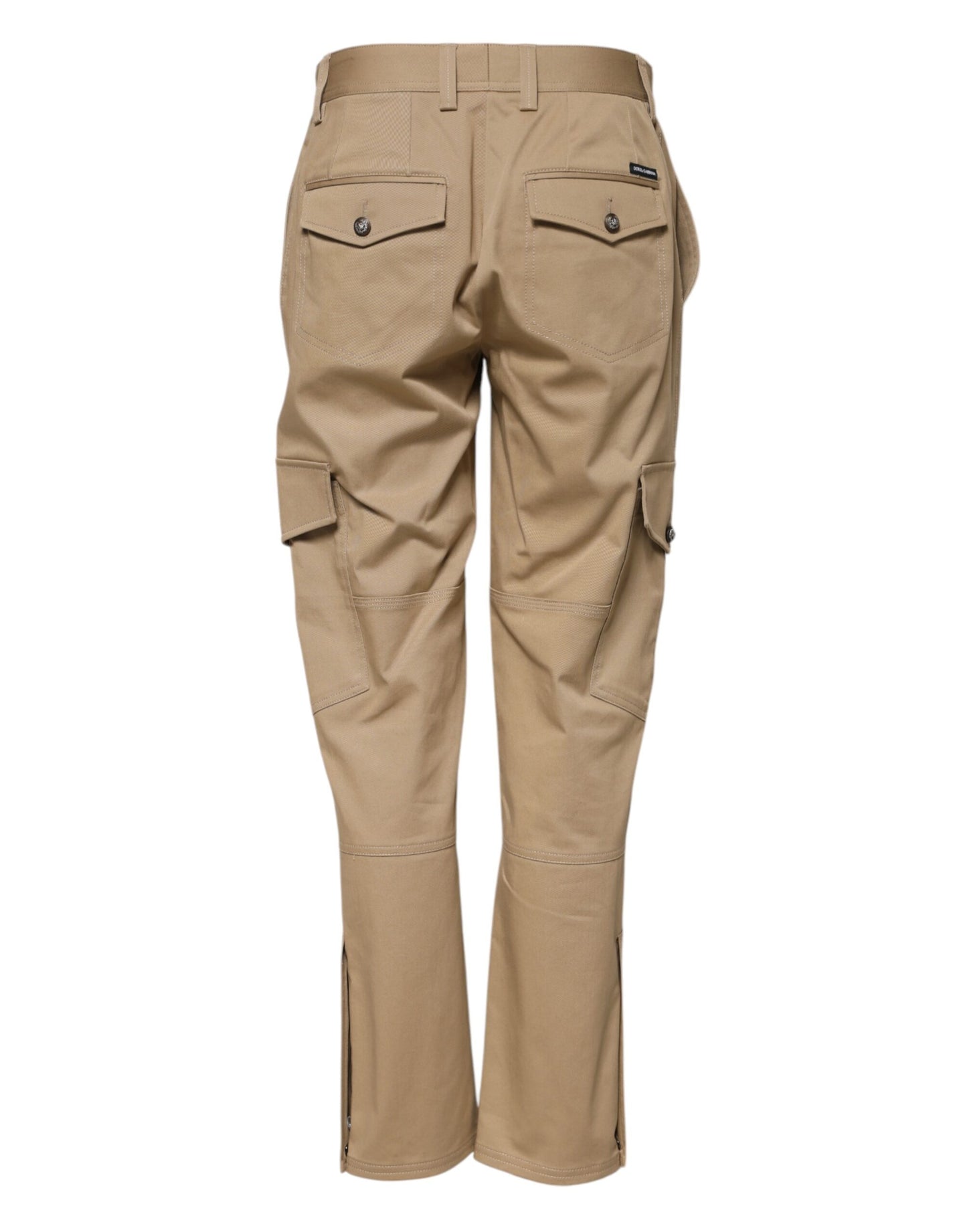 Pantalon cargo fuselé beige taille moyenne Dolce & Gabbana