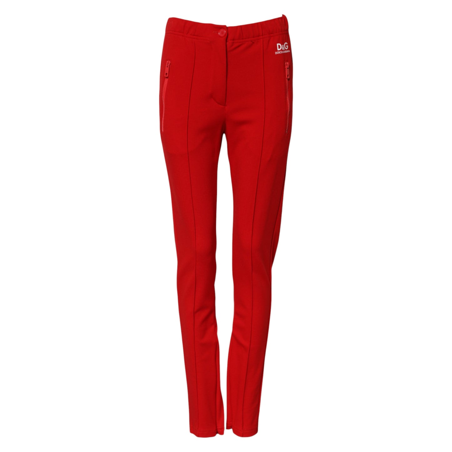 Dolce & Gabbana, rote Slim-Fit-Hose mit mittlerer Taille