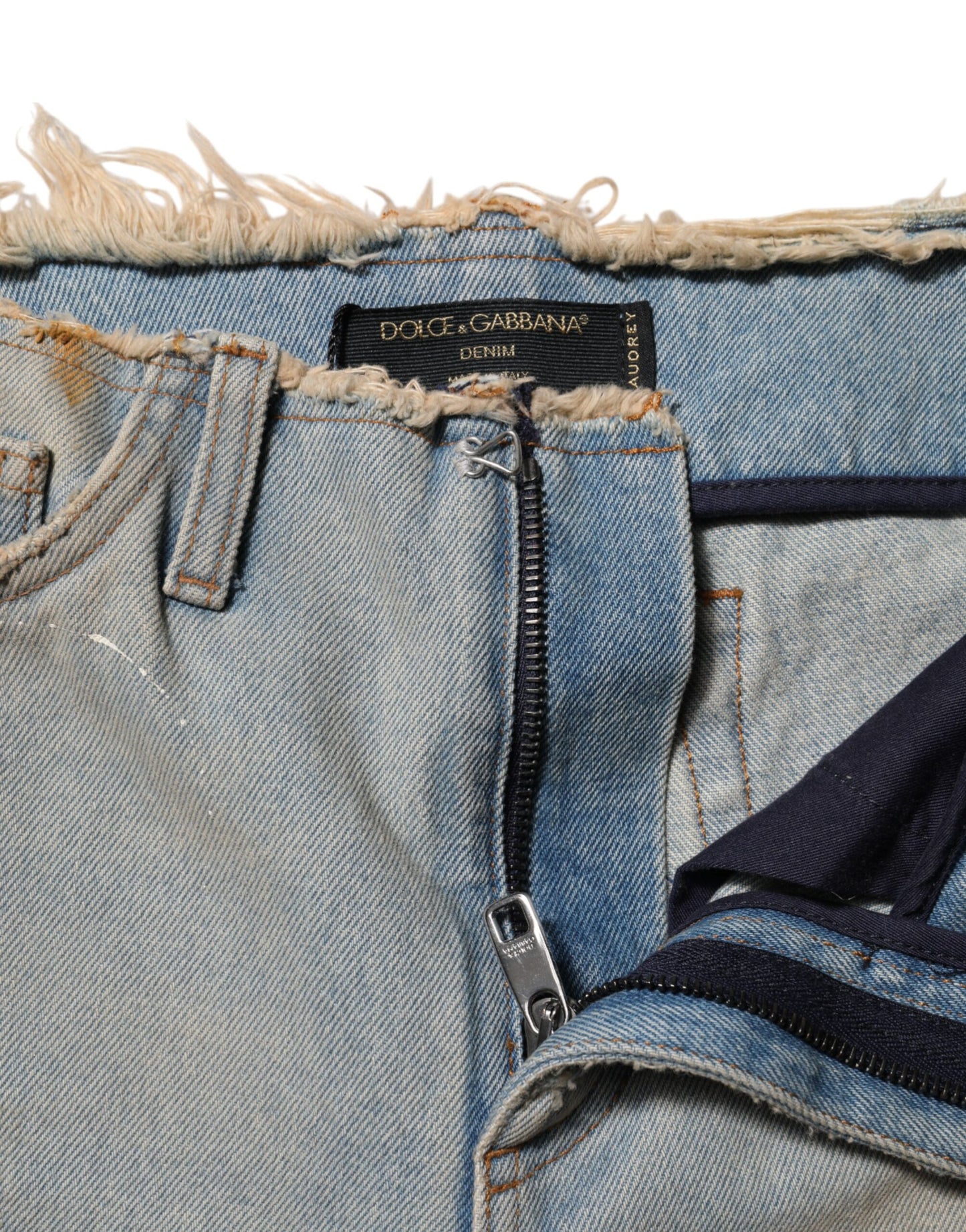 Jean skinny taille haute bleu clair Dolce & Gabbana