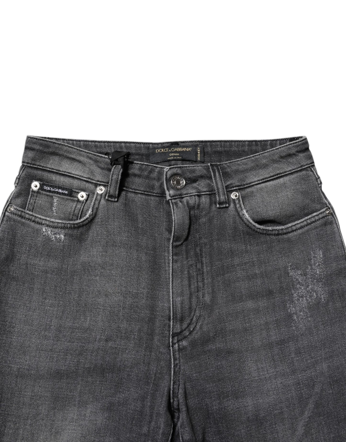 Jean skinny en coton gris foncé AUDREY de Dolce & Gabbana