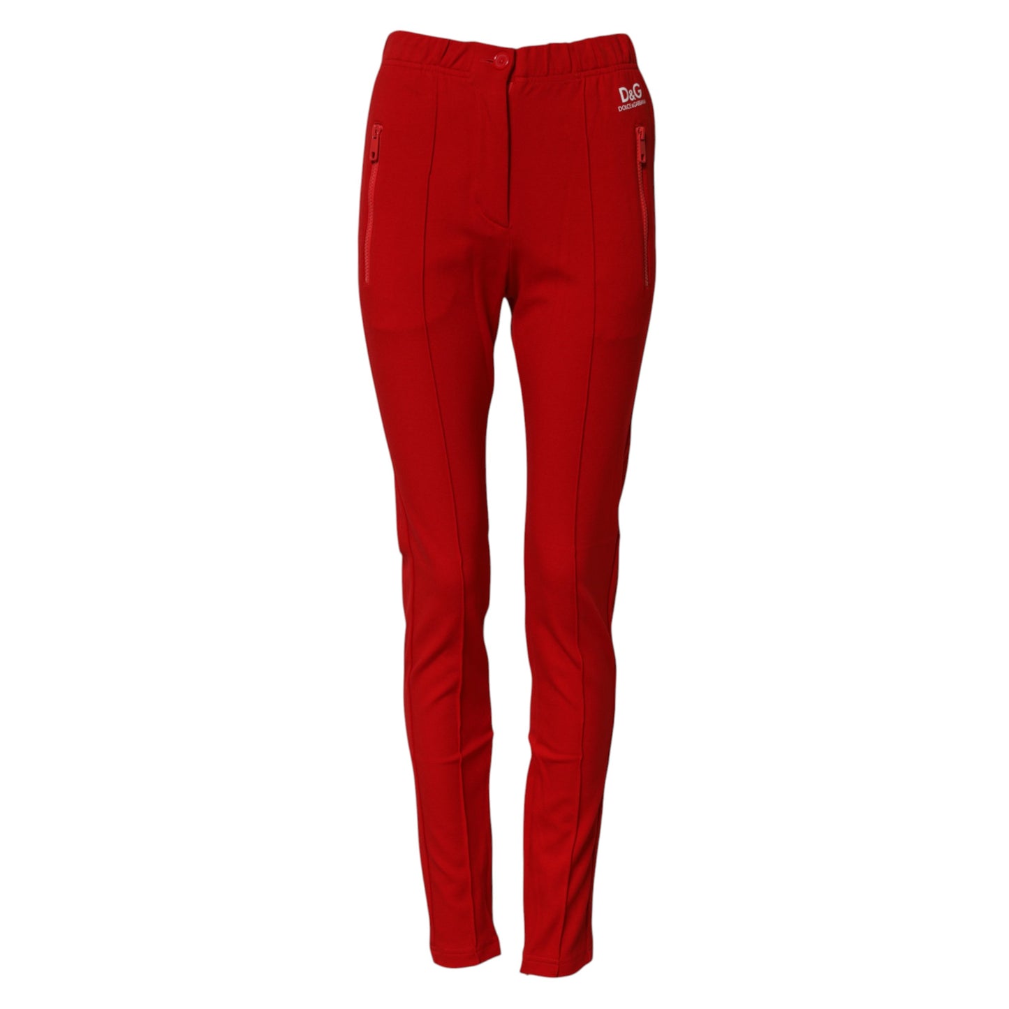 Dolce & Gabbana, rote Slim-Fit-Hose mit mittlerer Taille