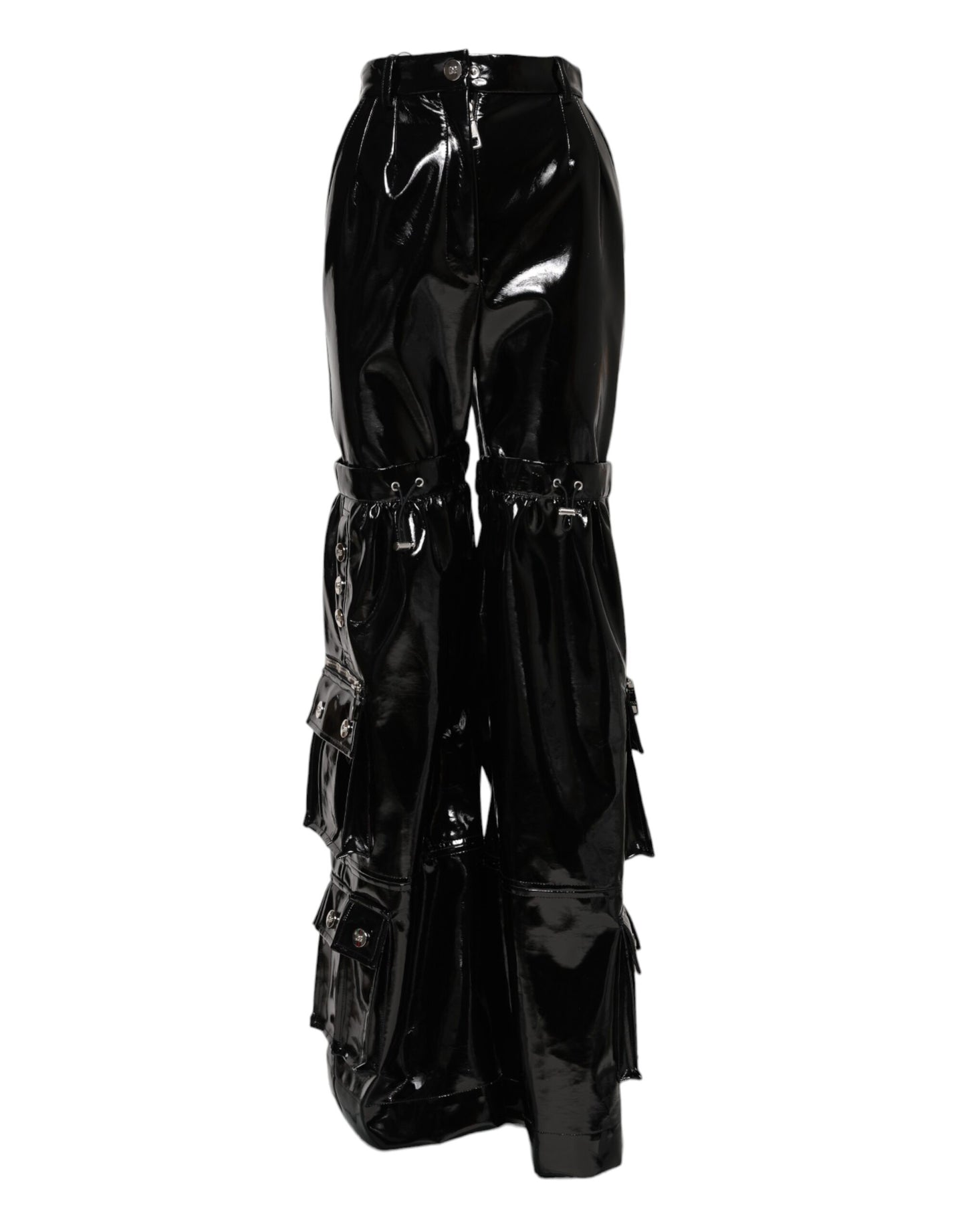 Pantalon cargo bootcut taille haute noir Dolce & Gabbana