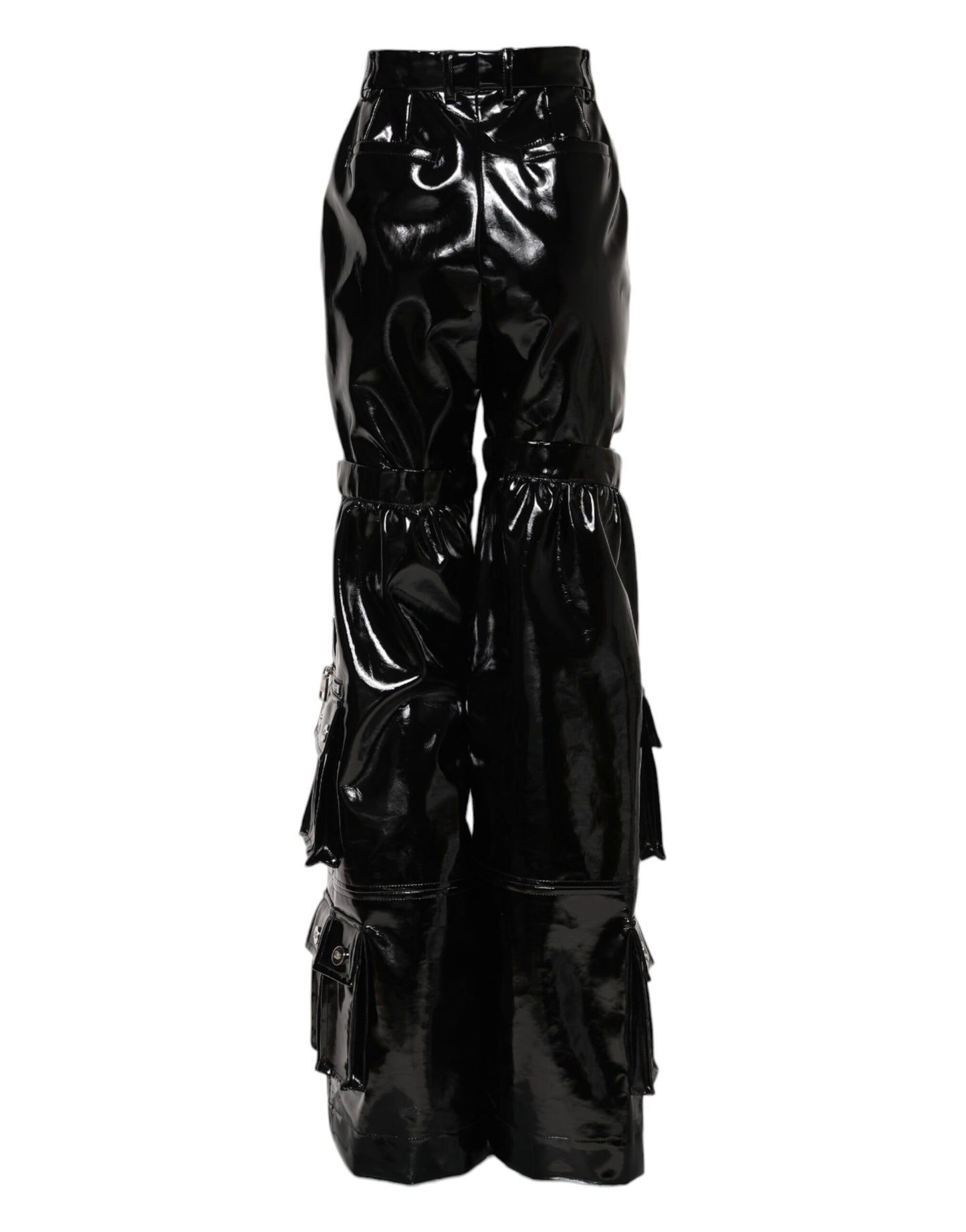Pantalon cargo bootcut taille haute noir Dolce & Gabbana