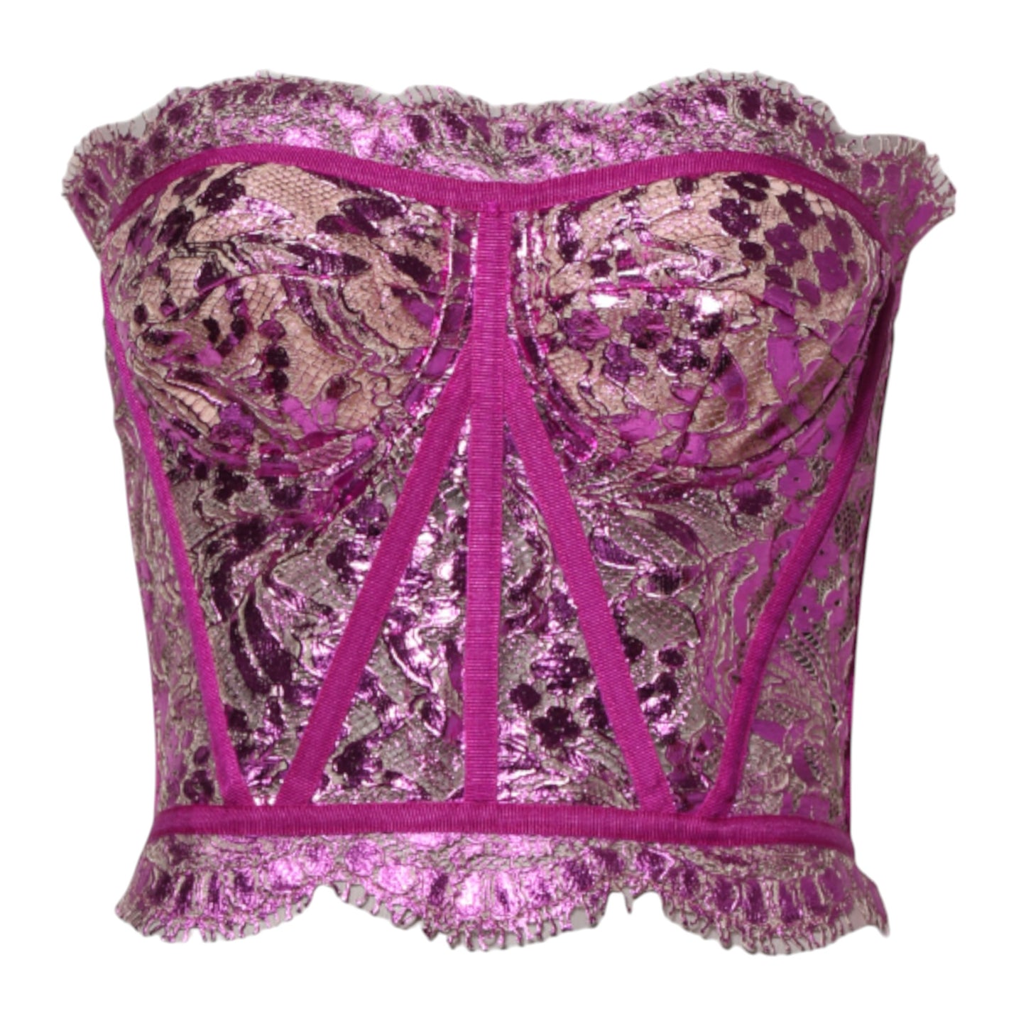 Dolce & Gabbana Haut bustier rose sans manches style corset