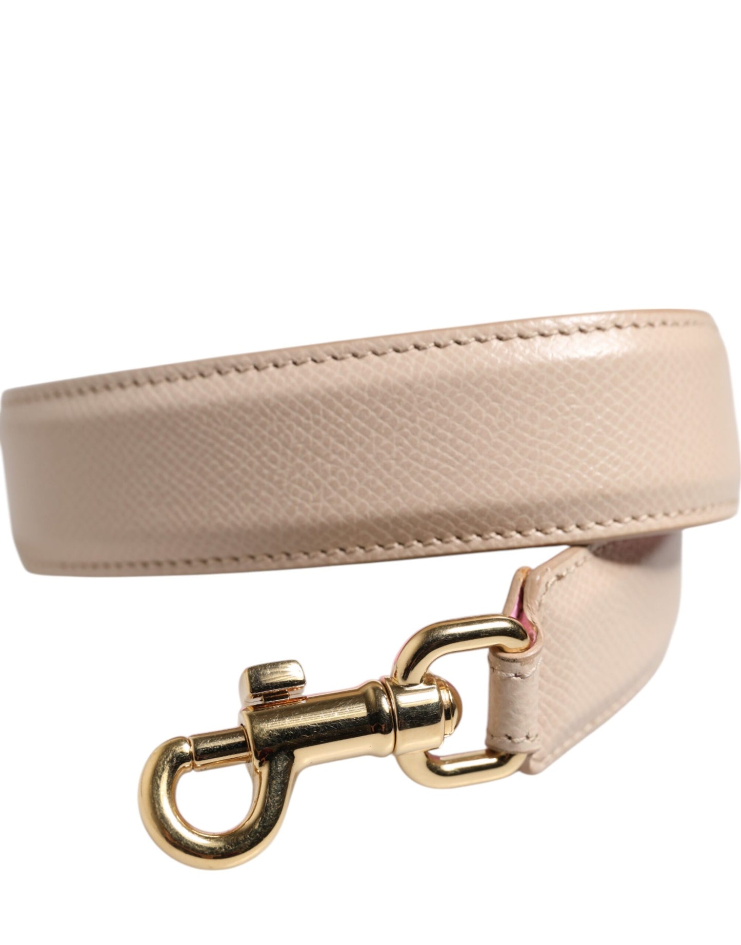 Bandoulière accessoire pour sac à main en cuir beige rose Dolce & Gabbana