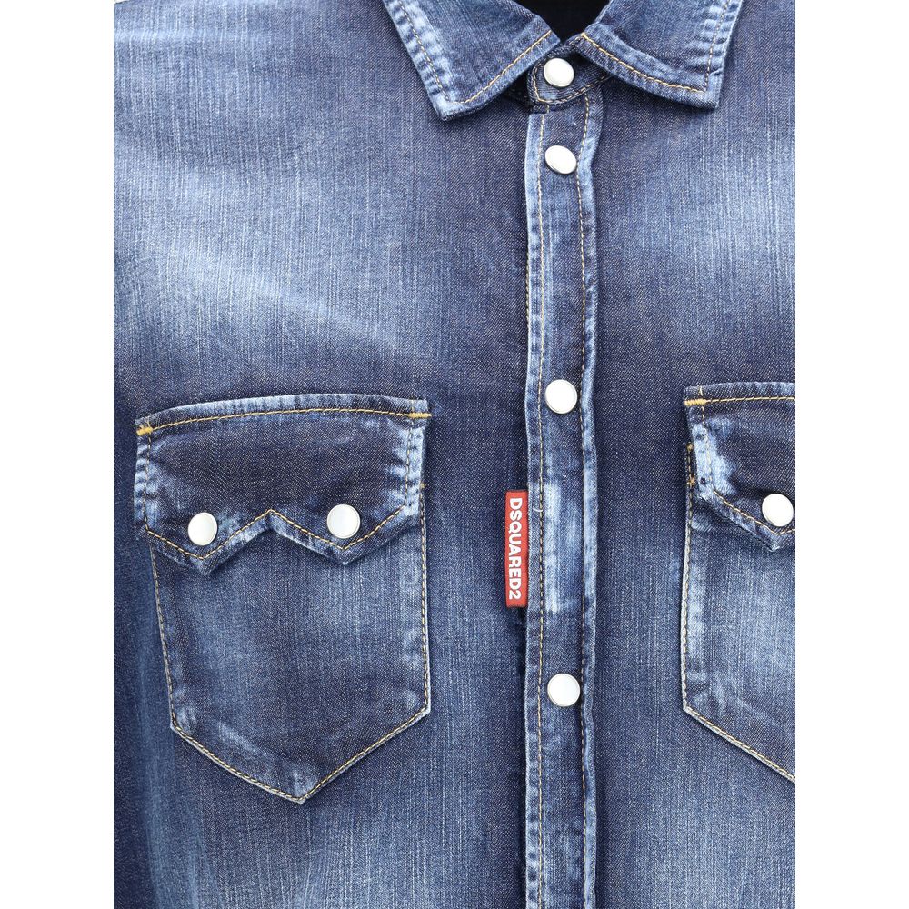 Dsquared² Blue Denim Shirt