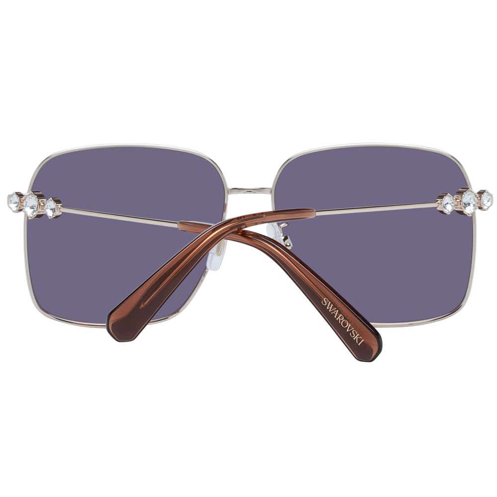 Lunettes de soleil Swarovski dorées pour femmes