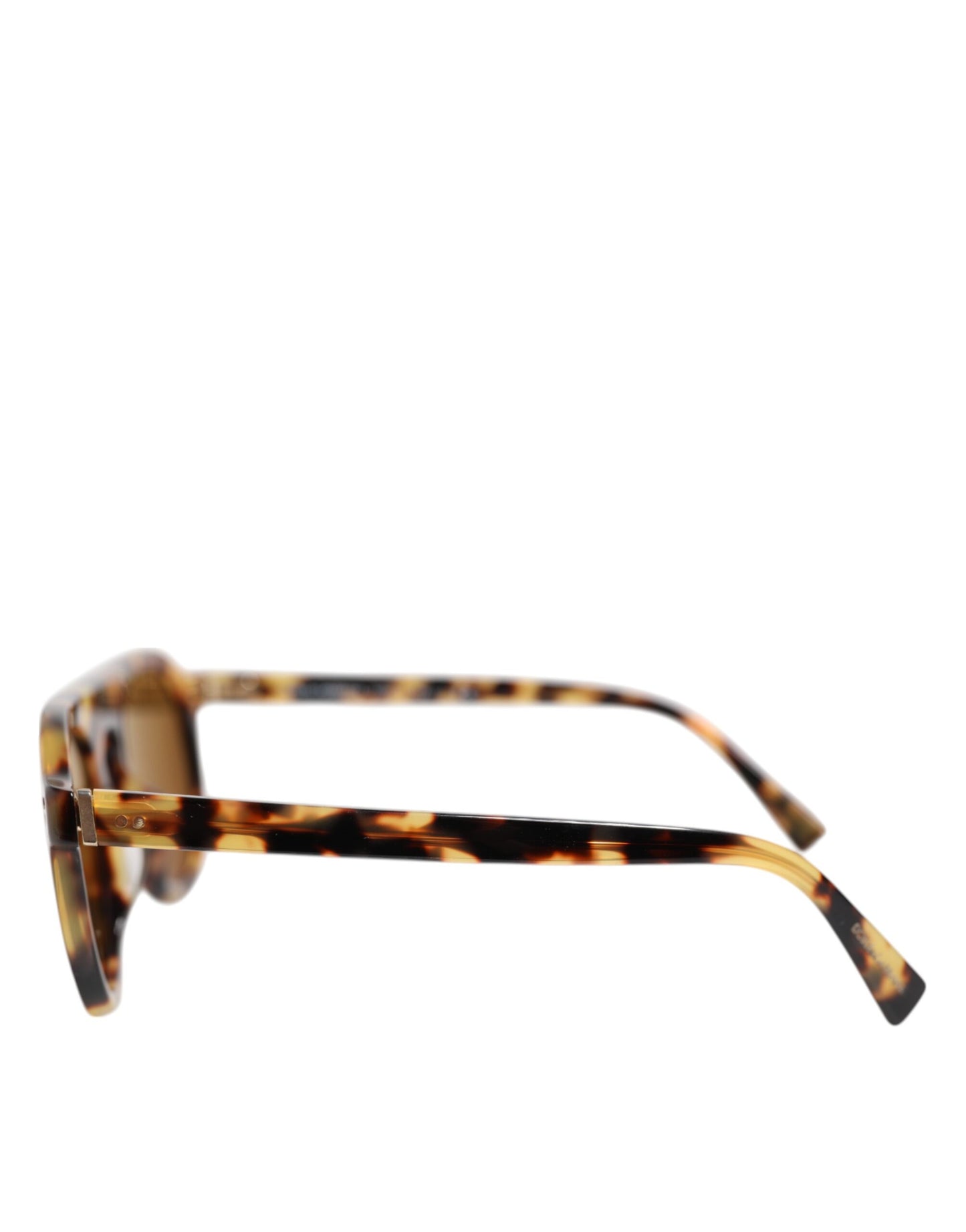 Lunettes de soleil rondes en acétate marron à imprimé léopard Dolce & Gabbana