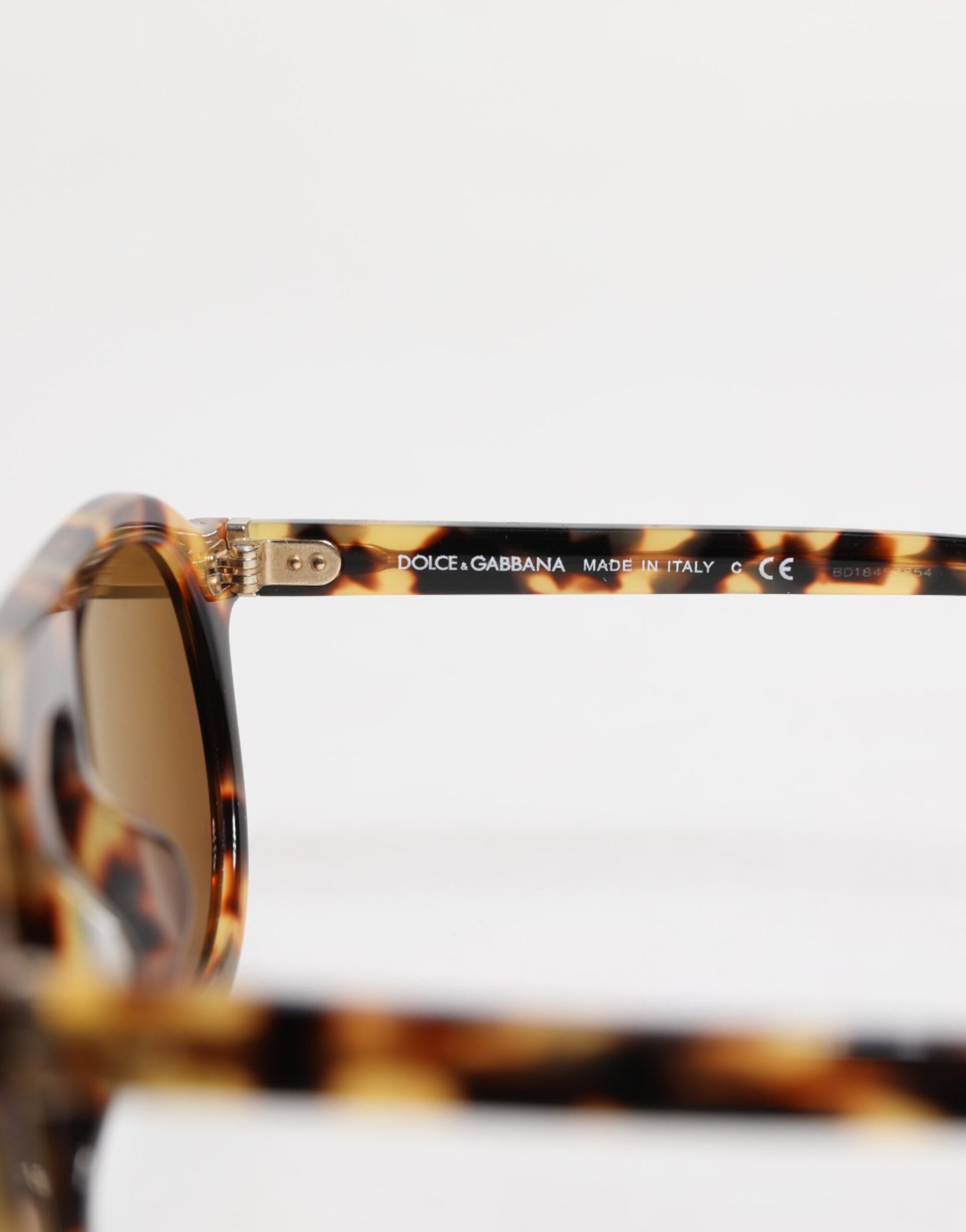 Lunettes de soleil rondes en acétate marron à imprimé léopard Dolce & Gabbana