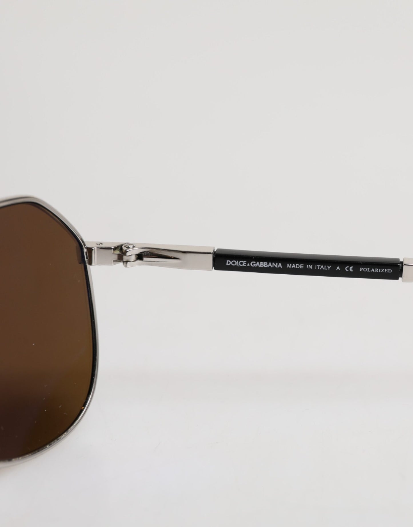 Lunettes de soleil pilote classiques en acier argenté Dolce & Gabbana DG2073 à verres marron