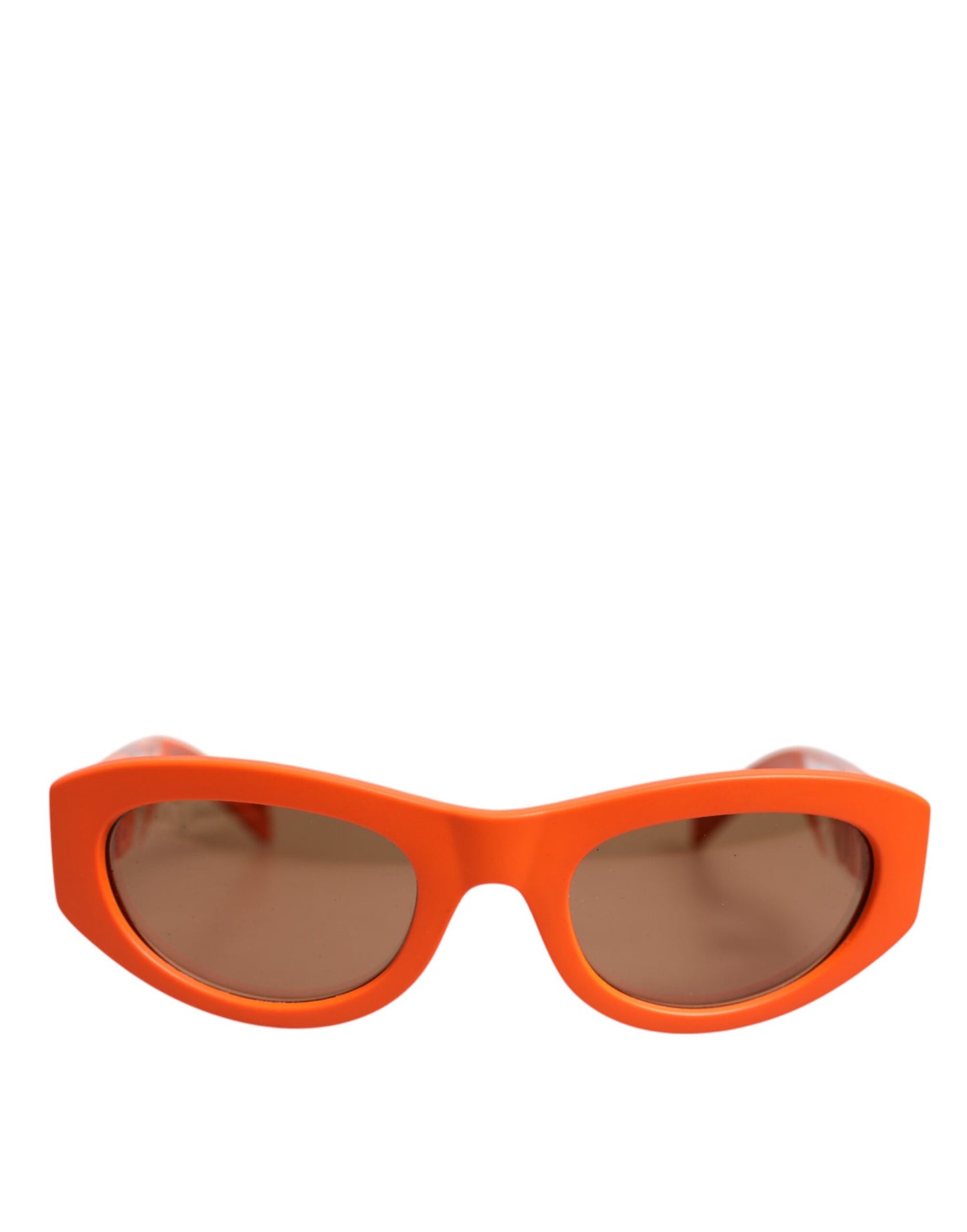 Lunettes de soleil à monture ovale orange Reborn To Live de Dolce & Gabbana avec logo