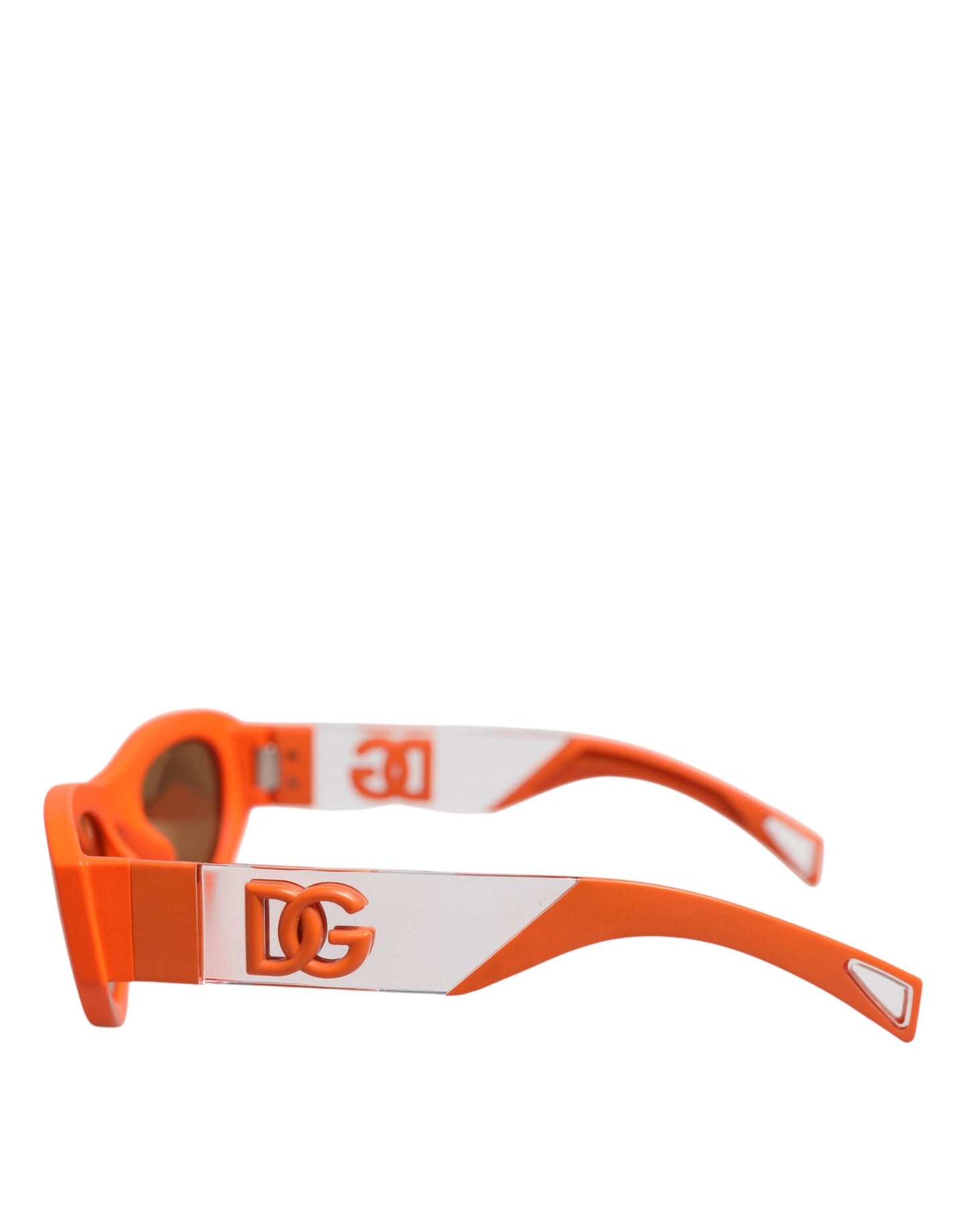 Lunettes de soleil à monture ovale orange Reborn To Live de Dolce & Gabbana avec logo