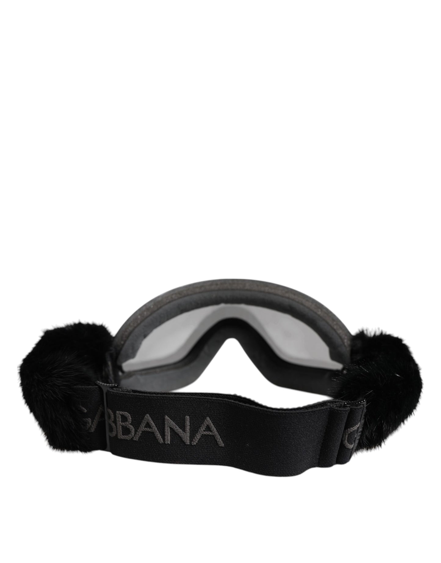 Lunettes de soleil Dolce & Gabbana noires BI0759 en dentelle effet miroir pour masque de ski