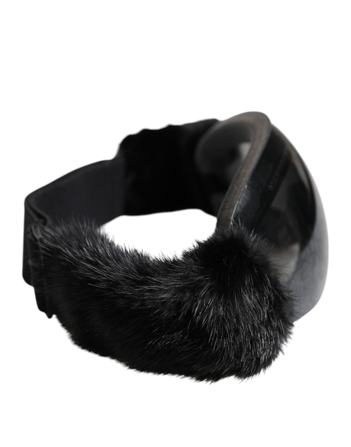 Lunettes de soleil Dolce & Gabbana noires BI0759 en dentelle effet miroir pour masque de ski