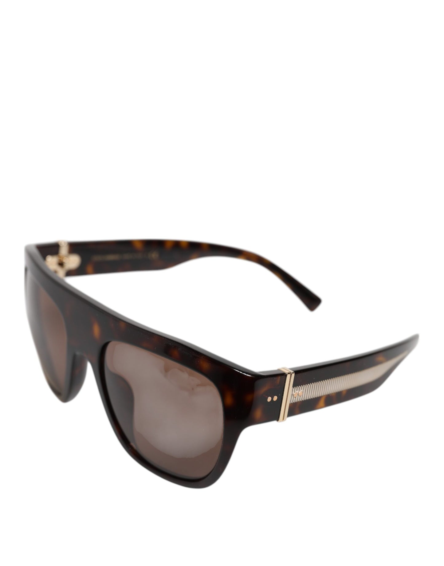 Lunettes de soleil carrées Dolce & Gabbana Havana marron foncé DG4398F