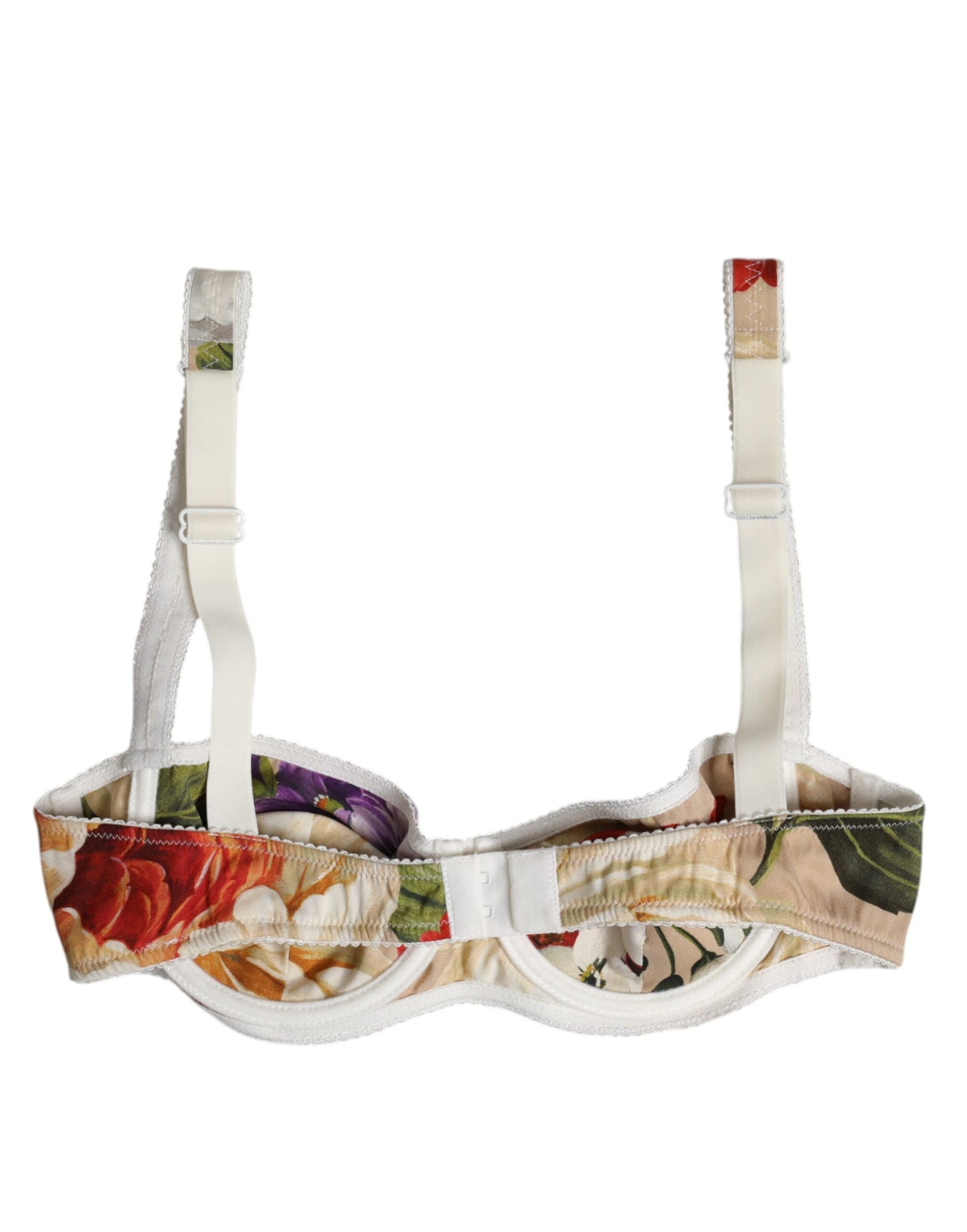Soutien-gorge balconnet à armatures Dolce & Gabbana beige à fleurs