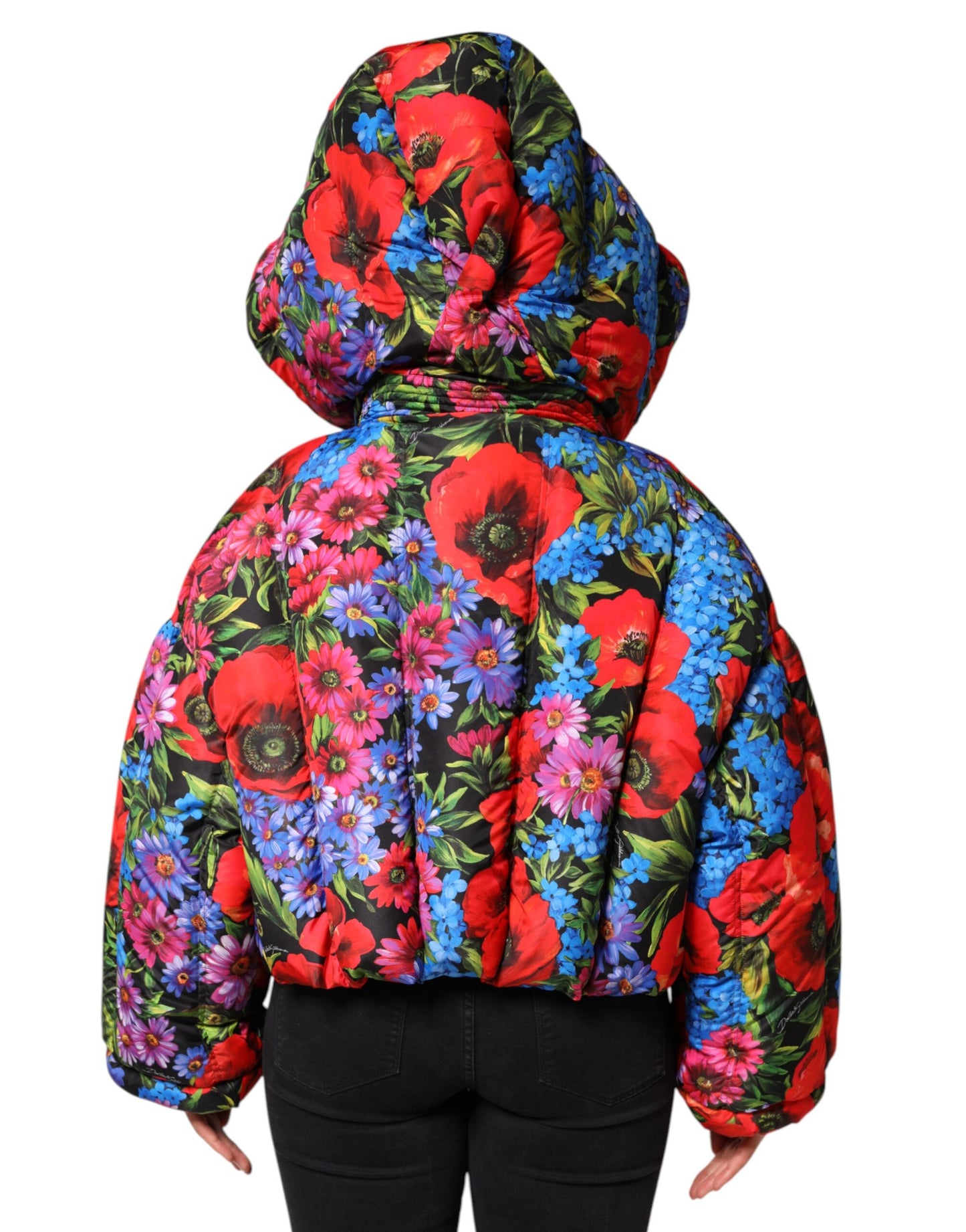 Dolce & Gabbana Doudoune à capuche à fleurs multicolores