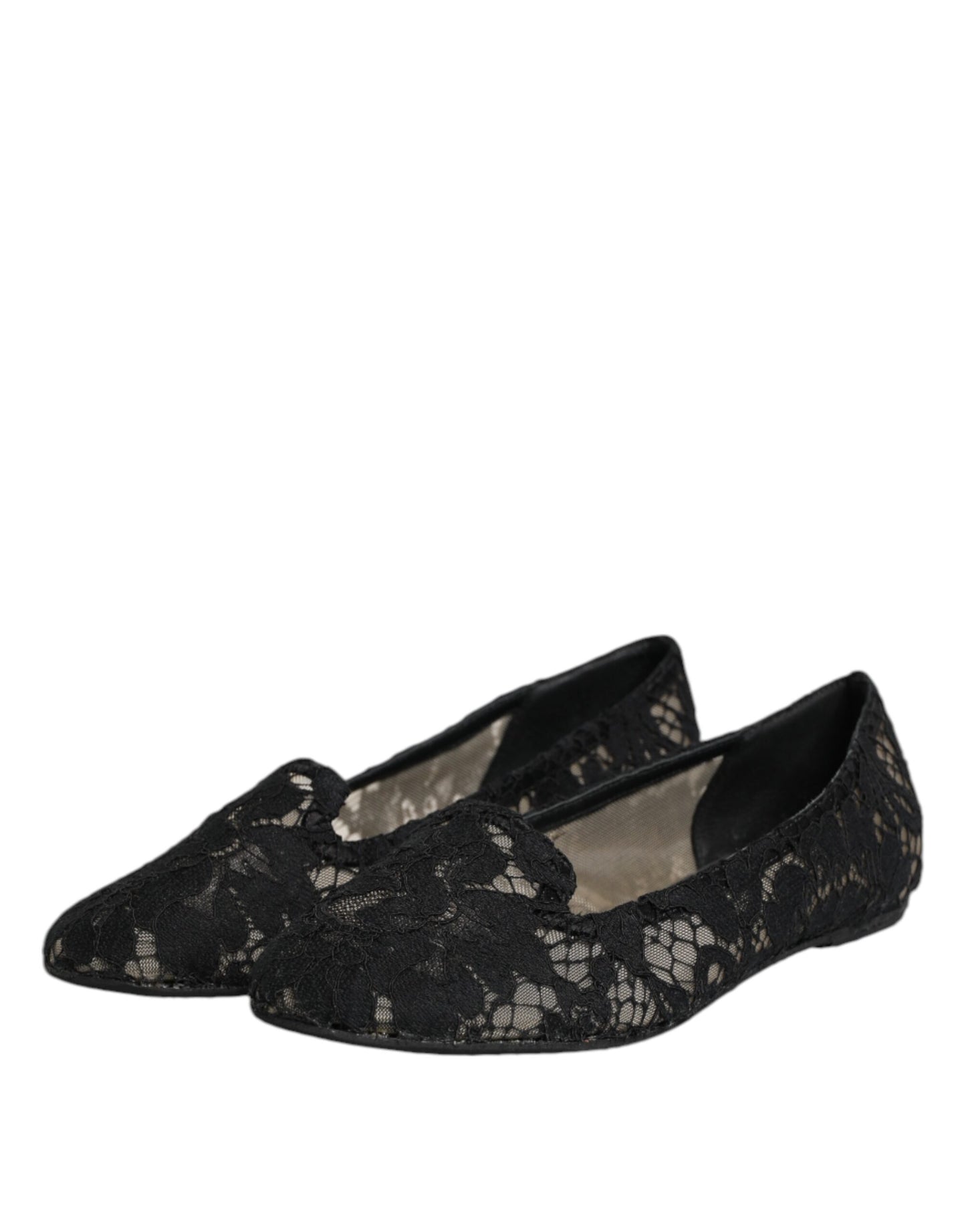 Chaussures plates à lacets noires Dolce & Gabbana Taormina
