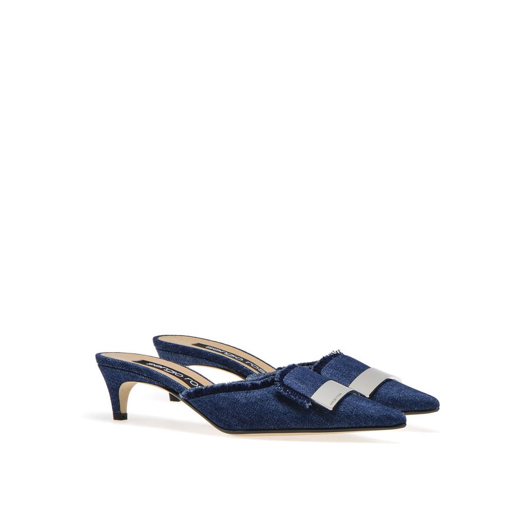 Mules effet denim Sergio Rossi