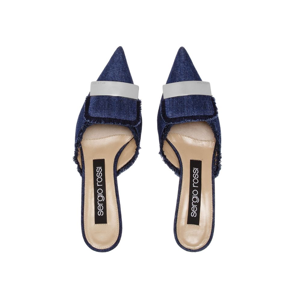 Mules effet denim Sergio Rossi