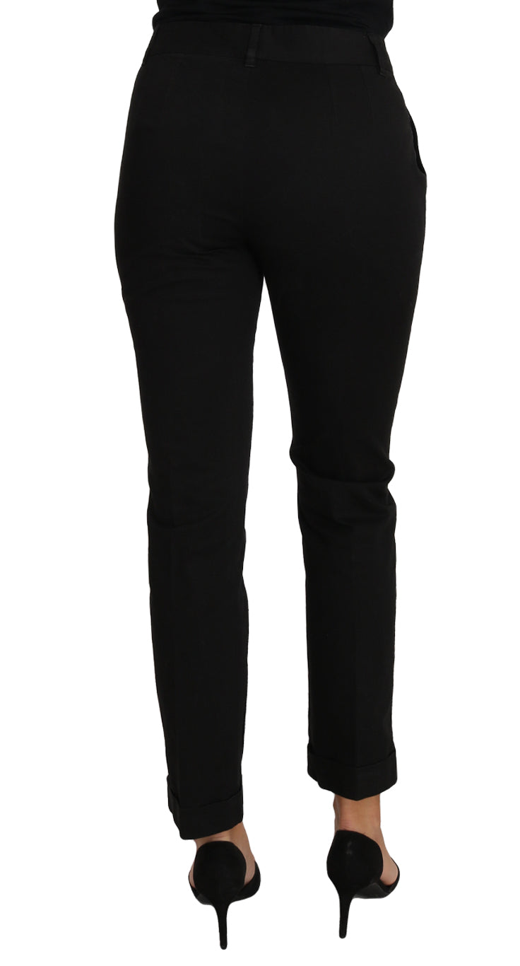 Robe noire courte et pantalon droit Dolce & Gabbana
