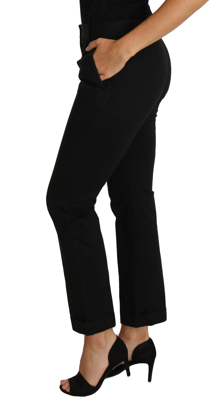 Robe noire courte et pantalon droit Dolce & Gabbana