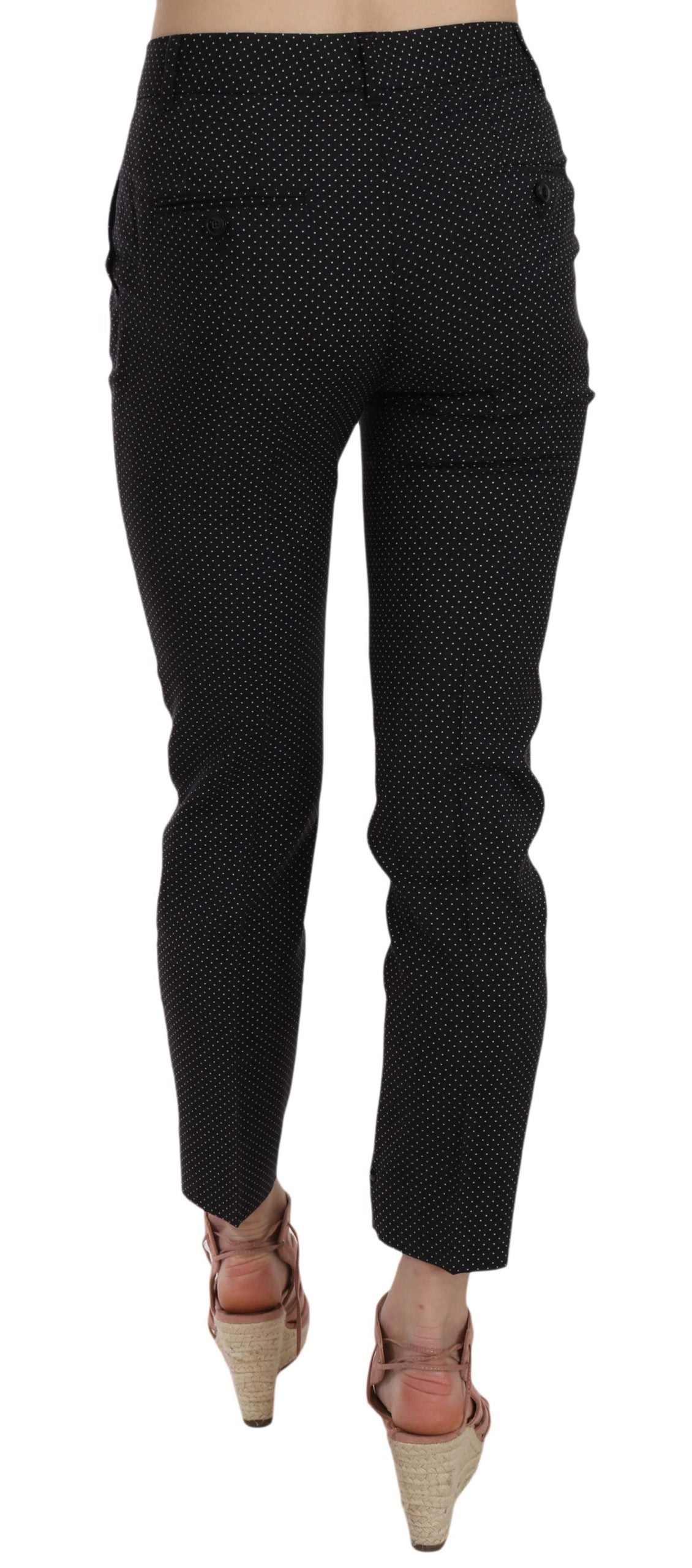 Pantalon capri slim à pois Dolce & Gabbana Pantalon fuselé