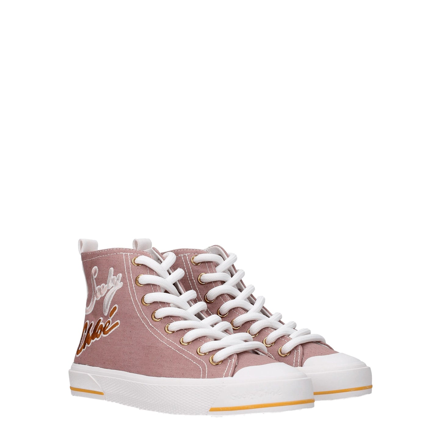 Chaussures montantes en tissu rose See By Chloé