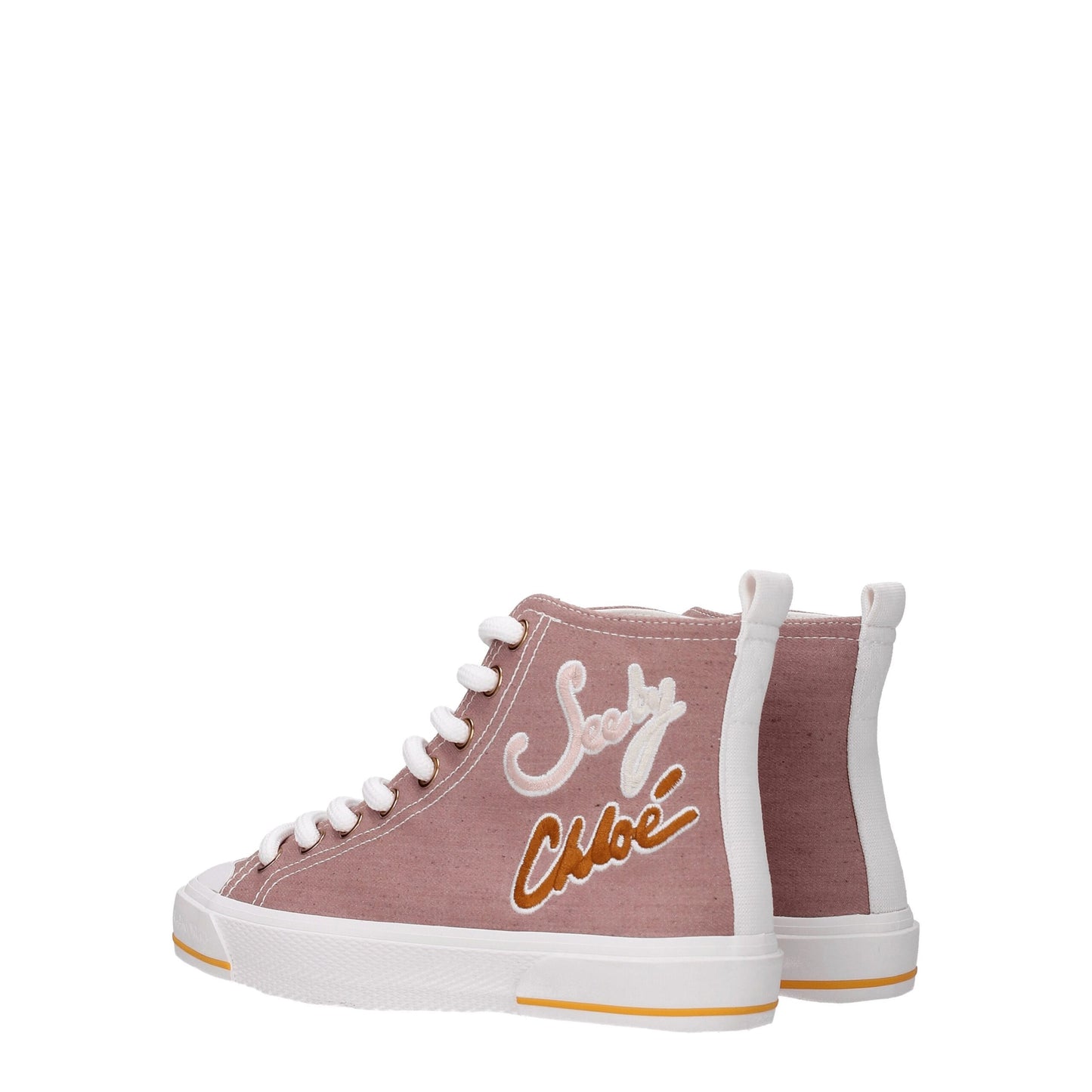 Chaussures montantes en tissu rose See By Chloé
