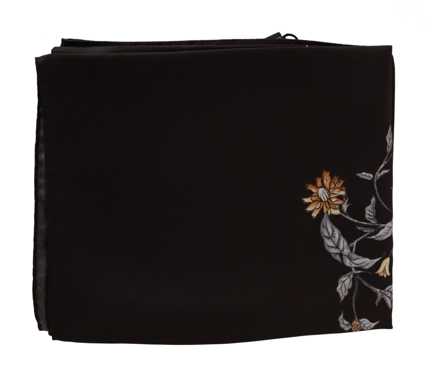 Foulard Dolce & Gabbana marron 100 % soie à imprimé oiseaux 80 cm x 95 cm, prix de vente conseillé