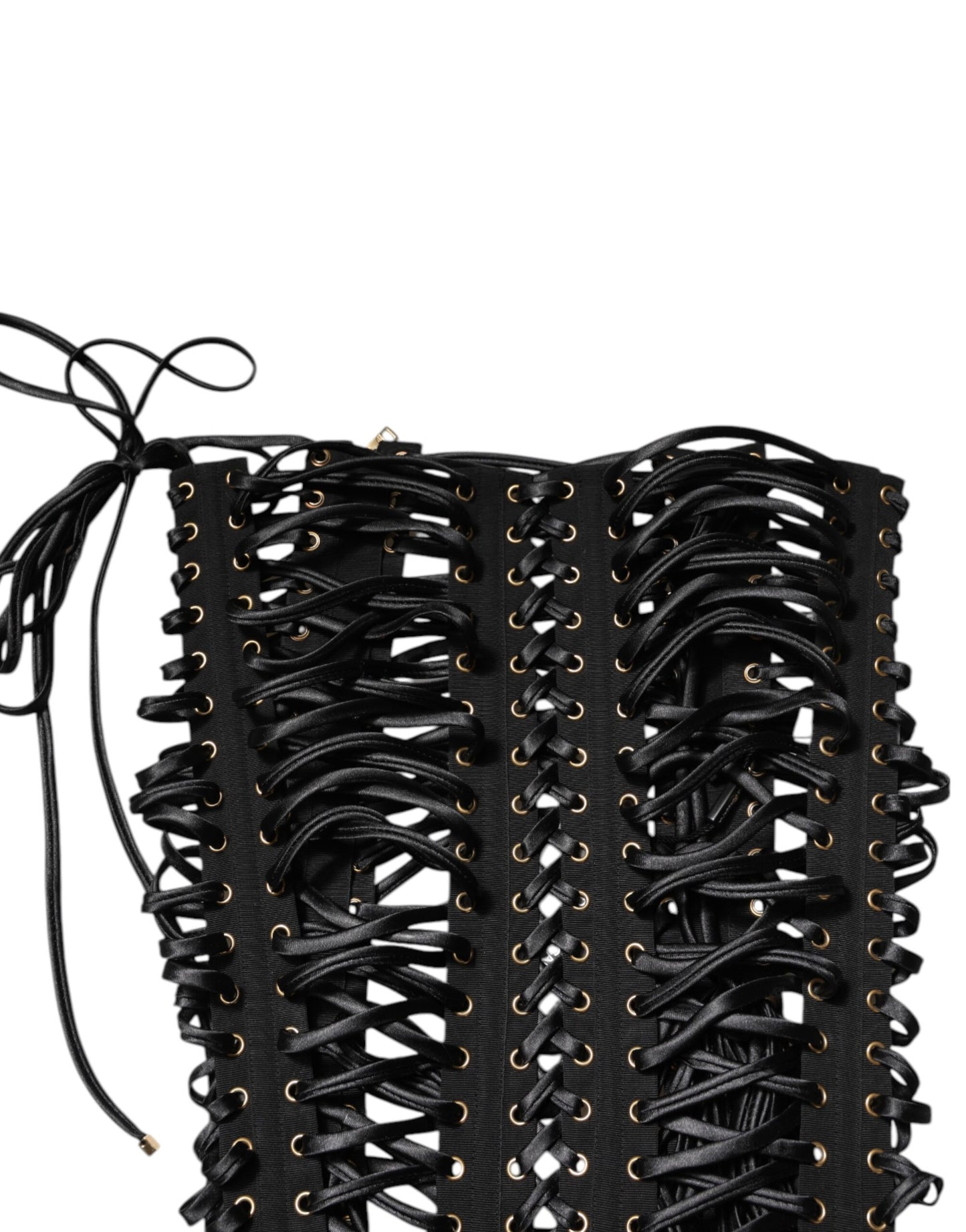 Haut style corset à œillets noirs Dolce & Gabbana