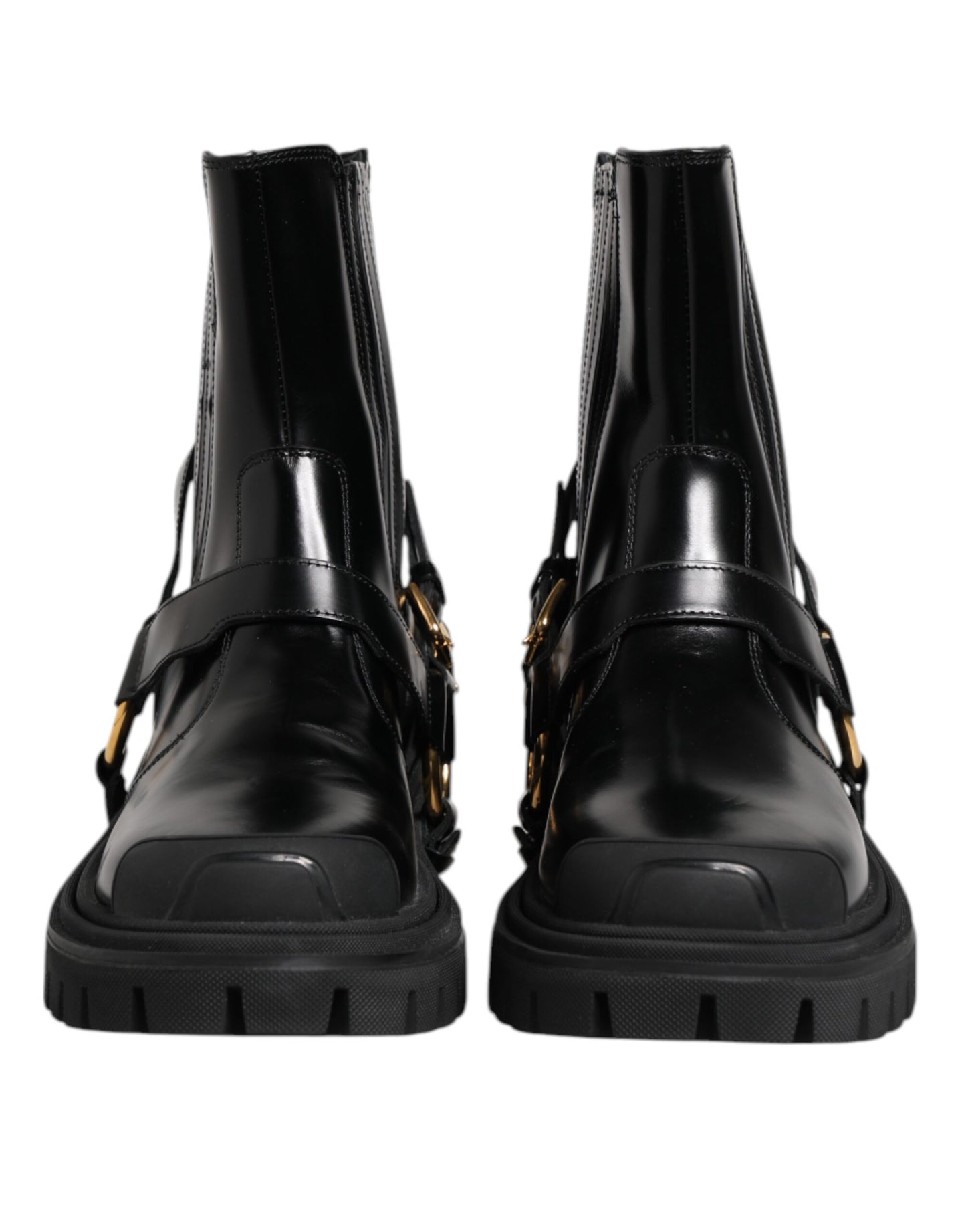 Bottines Chelsea en cuir noir Dolce & Gabbana pour homme