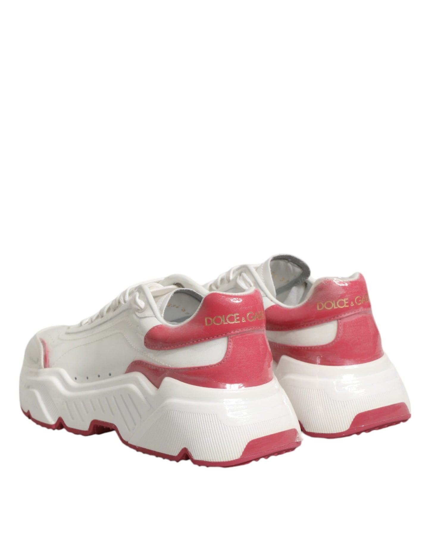 Dolce & Gabbana Weiß Rosa Daymaster Low Top Sneakers Schuhe