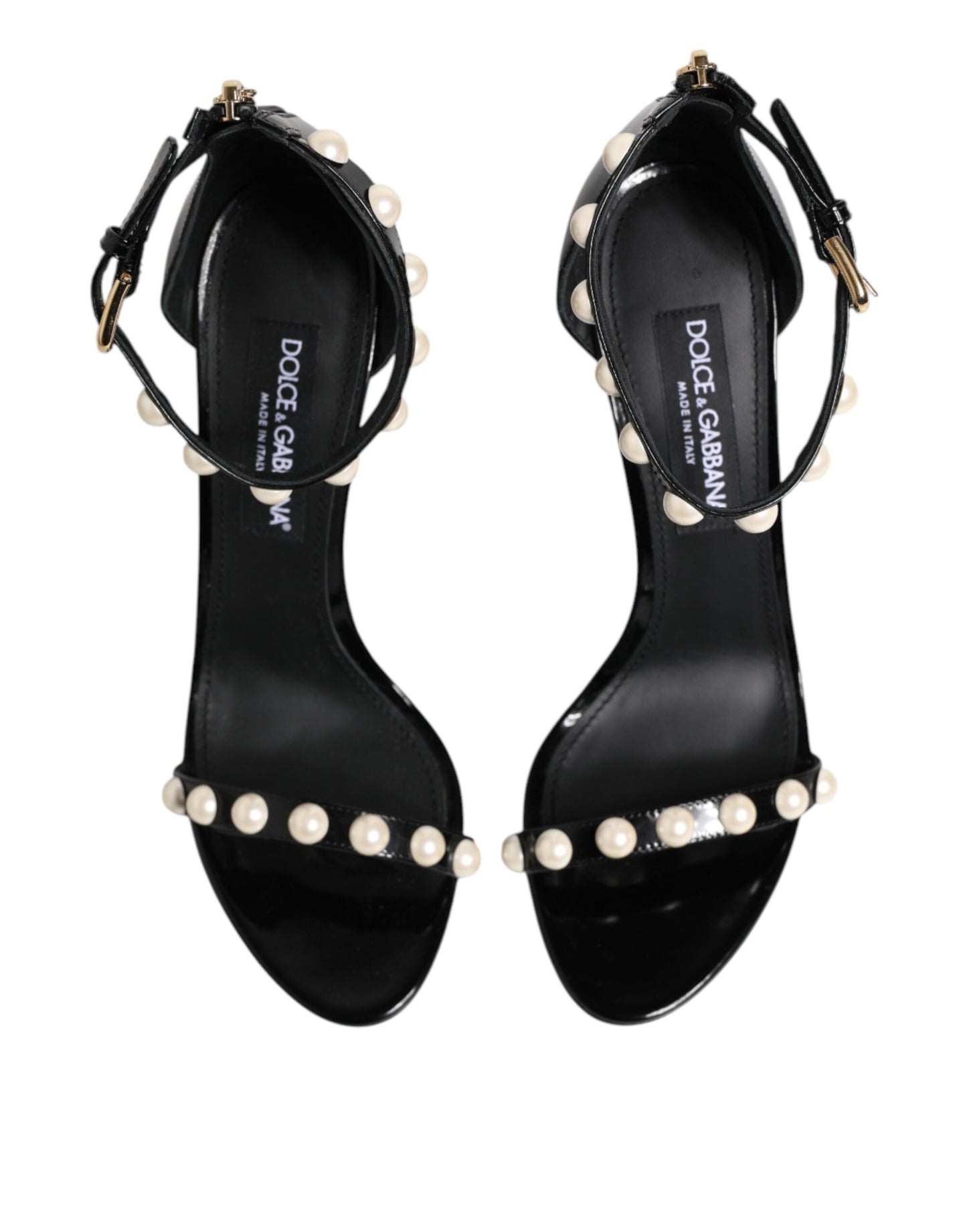 Sandales noires ornées de perles Dolce & Gabbana KEIRA