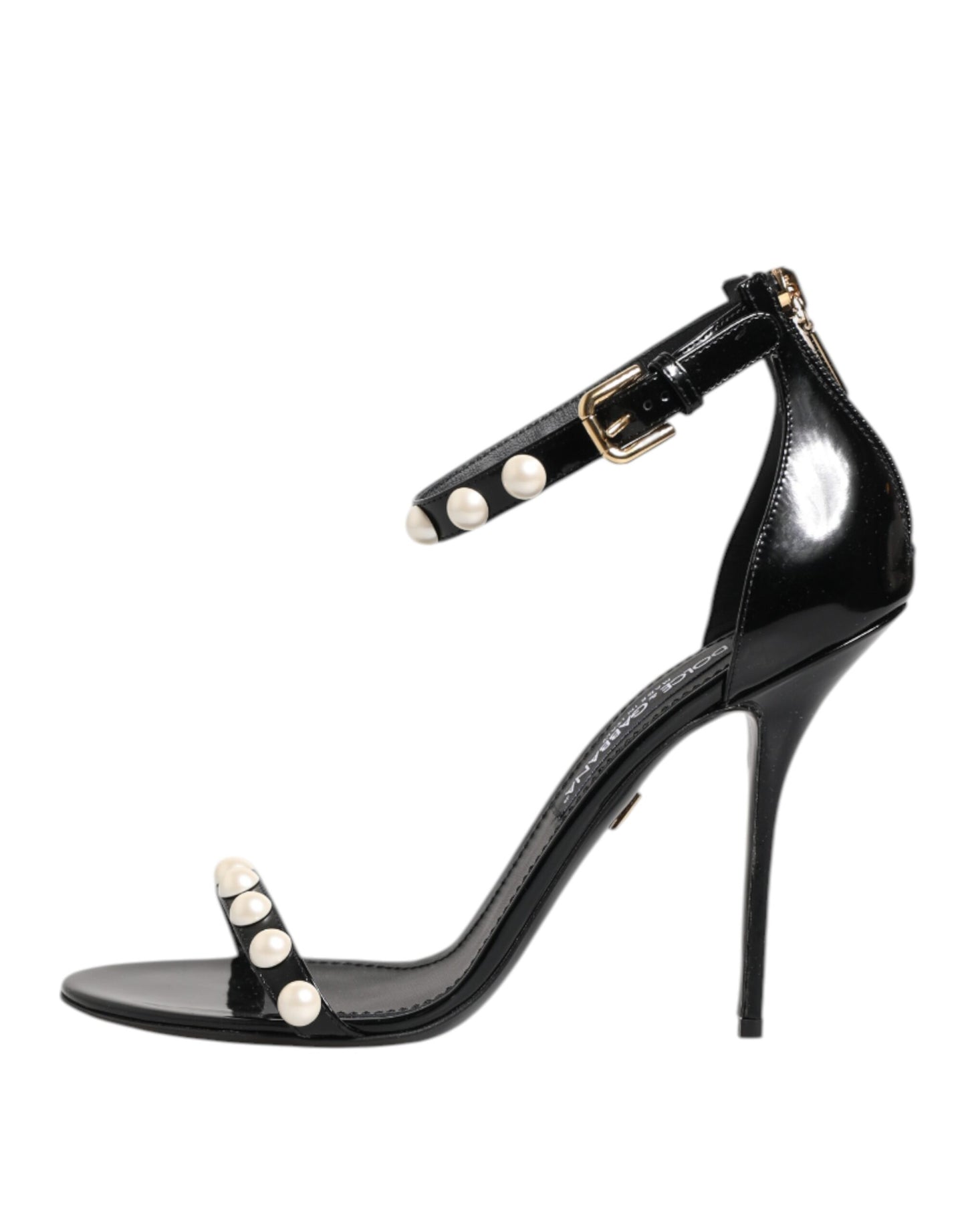 Sandales noires ornées de perles Dolce & Gabbana KEIRA