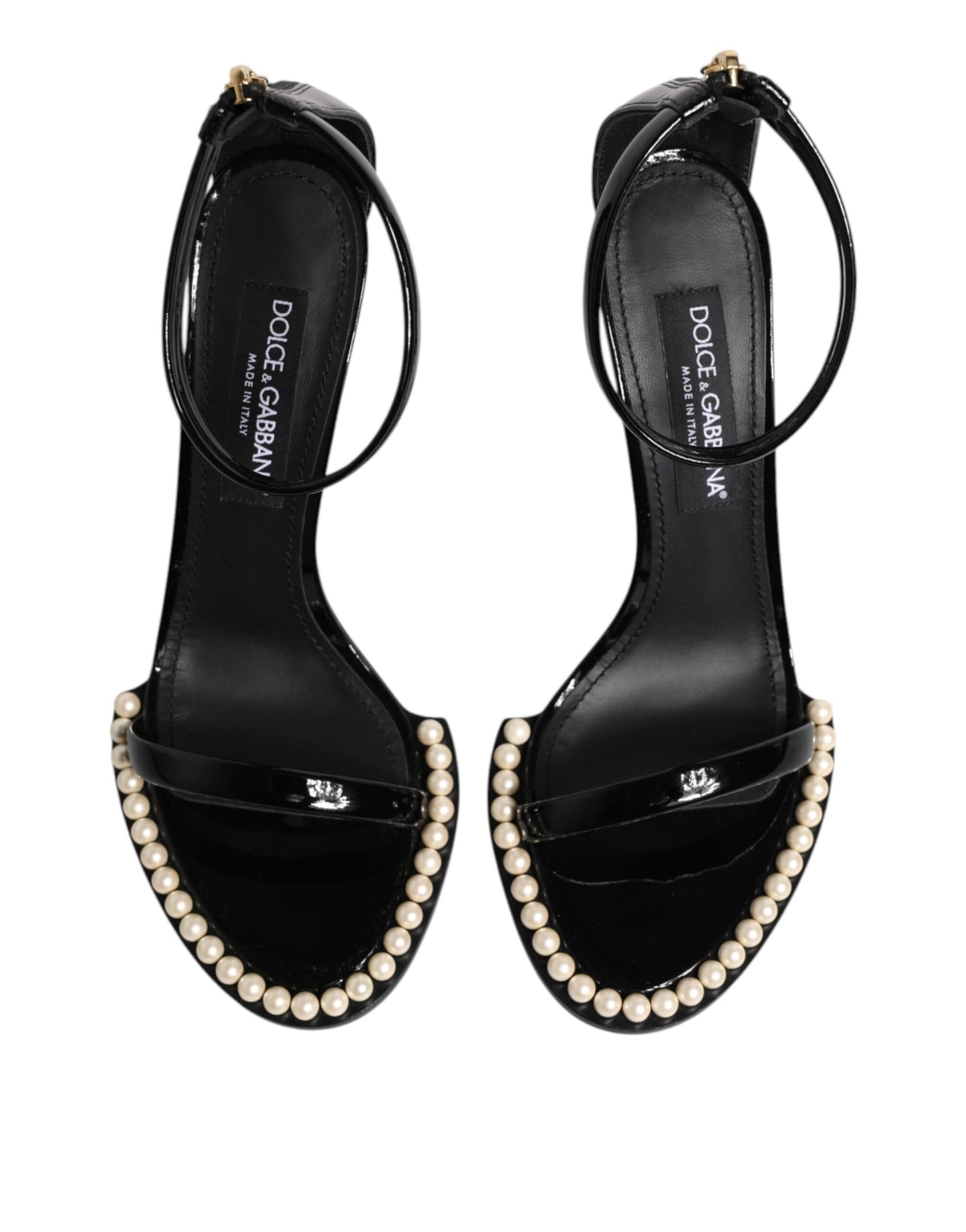 Sandales noires ornées de perles Dolce & Gabbana KEIRA