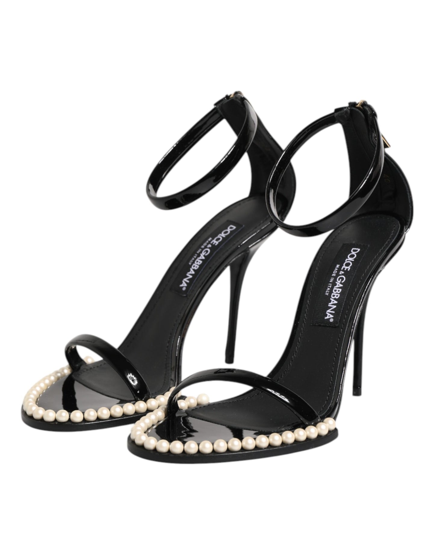 Sandales noires ornées de perles Dolce & Gabbana KEIRA