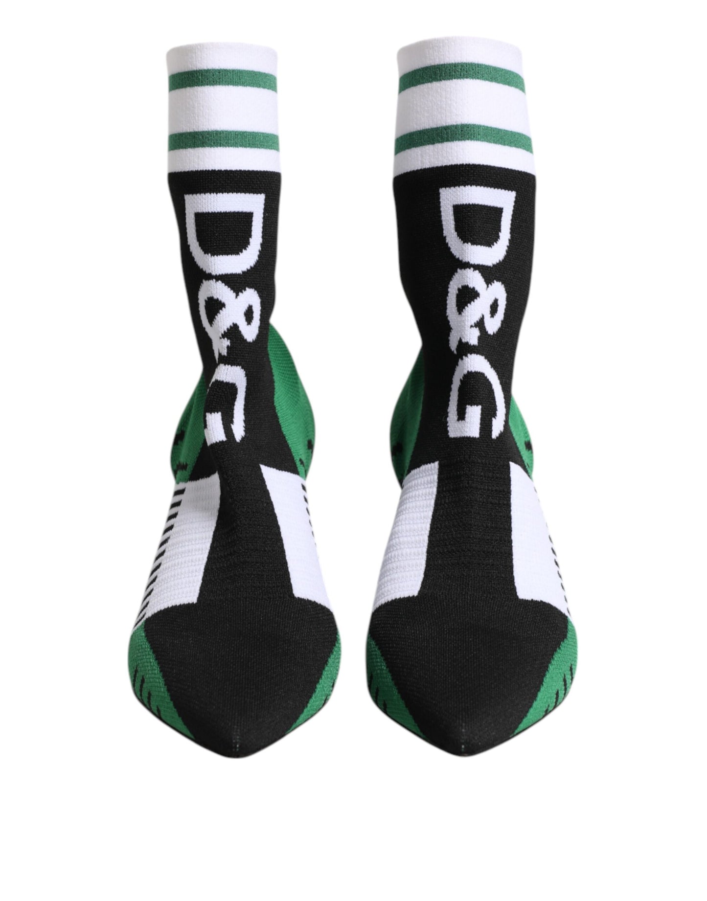 Bottines extensibles vertes style chaussettes Dolce & Gabbana