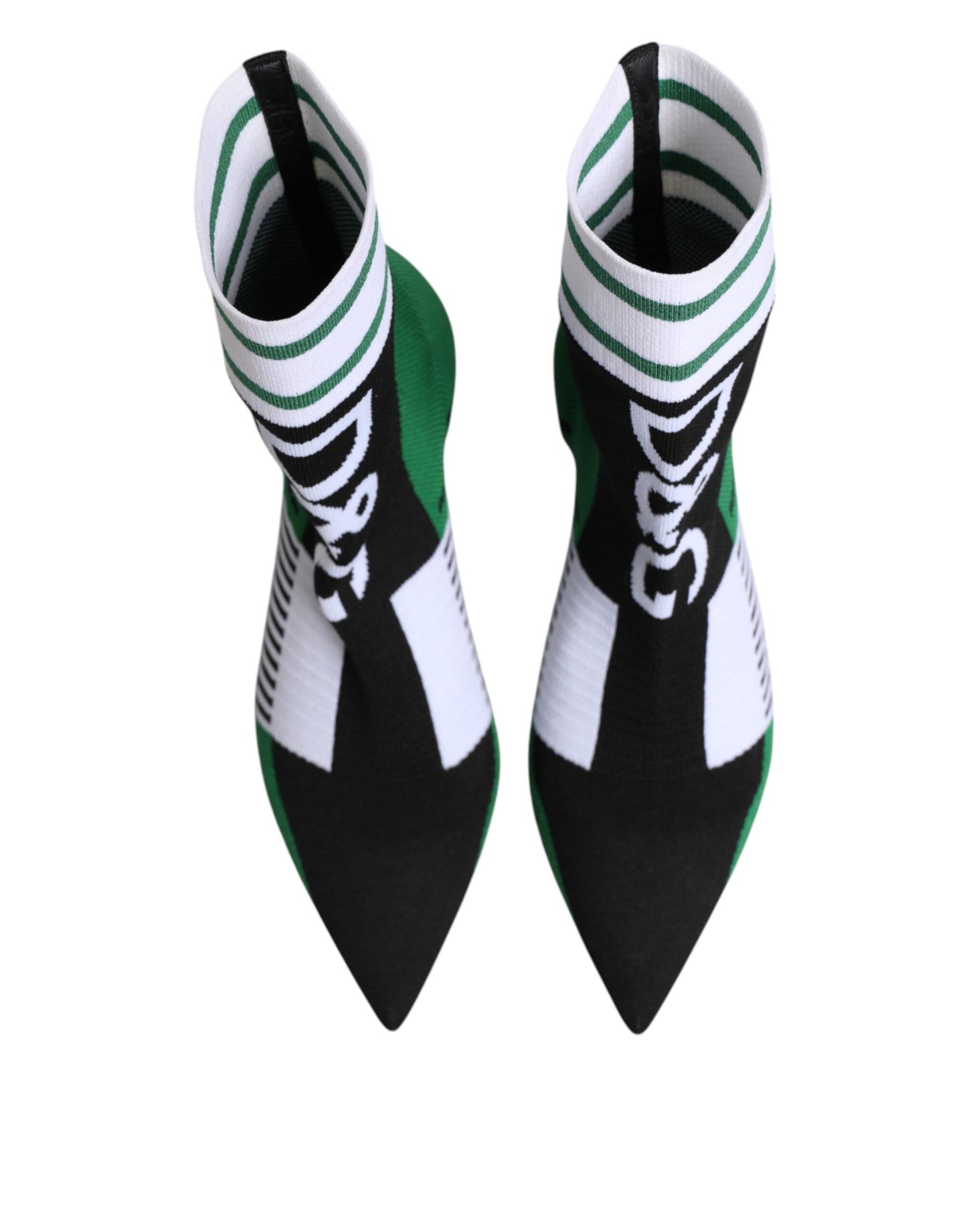 Bottines extensibles vertes style chaussettes Dolce & Gabbana