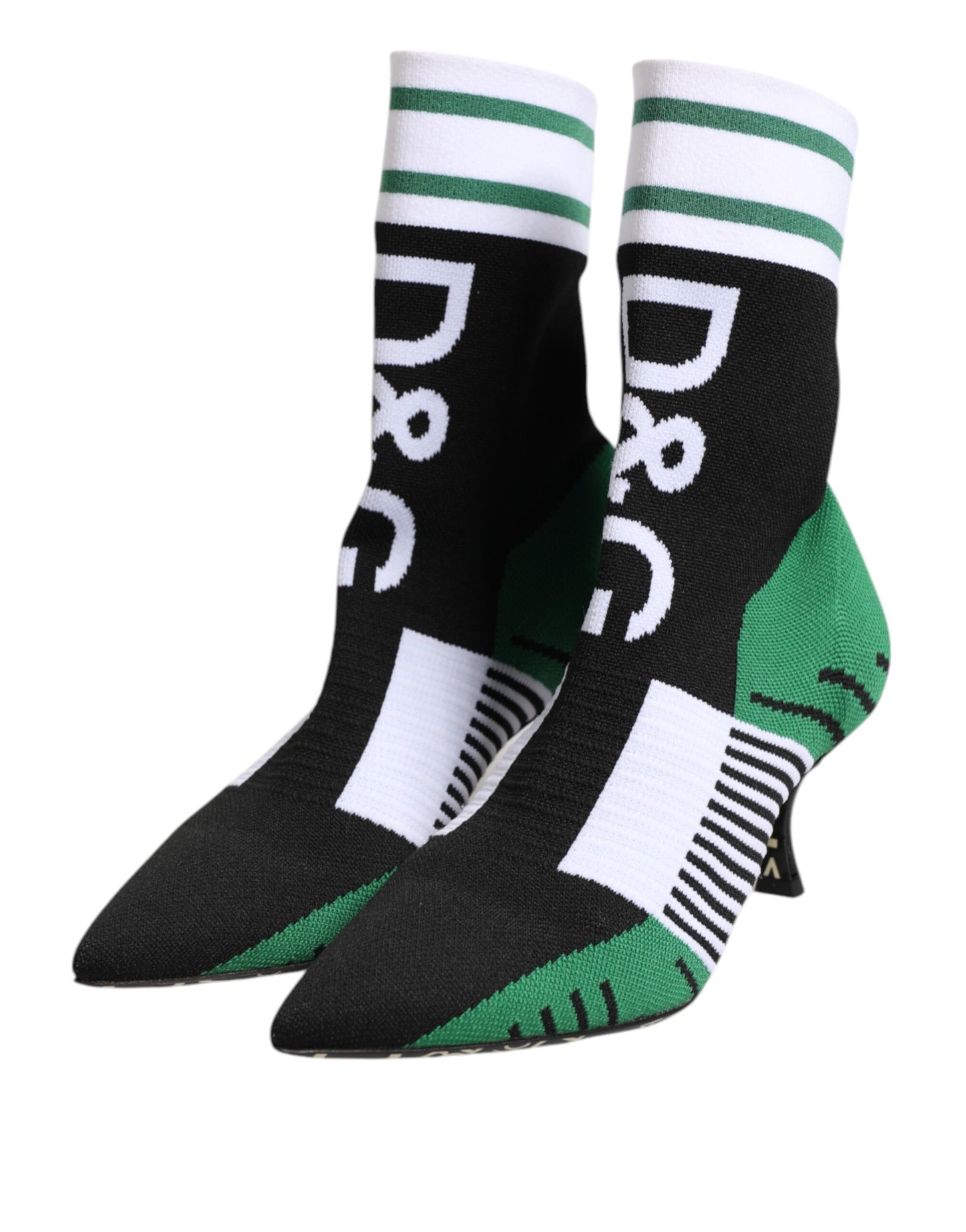 Bottines extensibles vertes style chaussettes Dolce & Gabbana