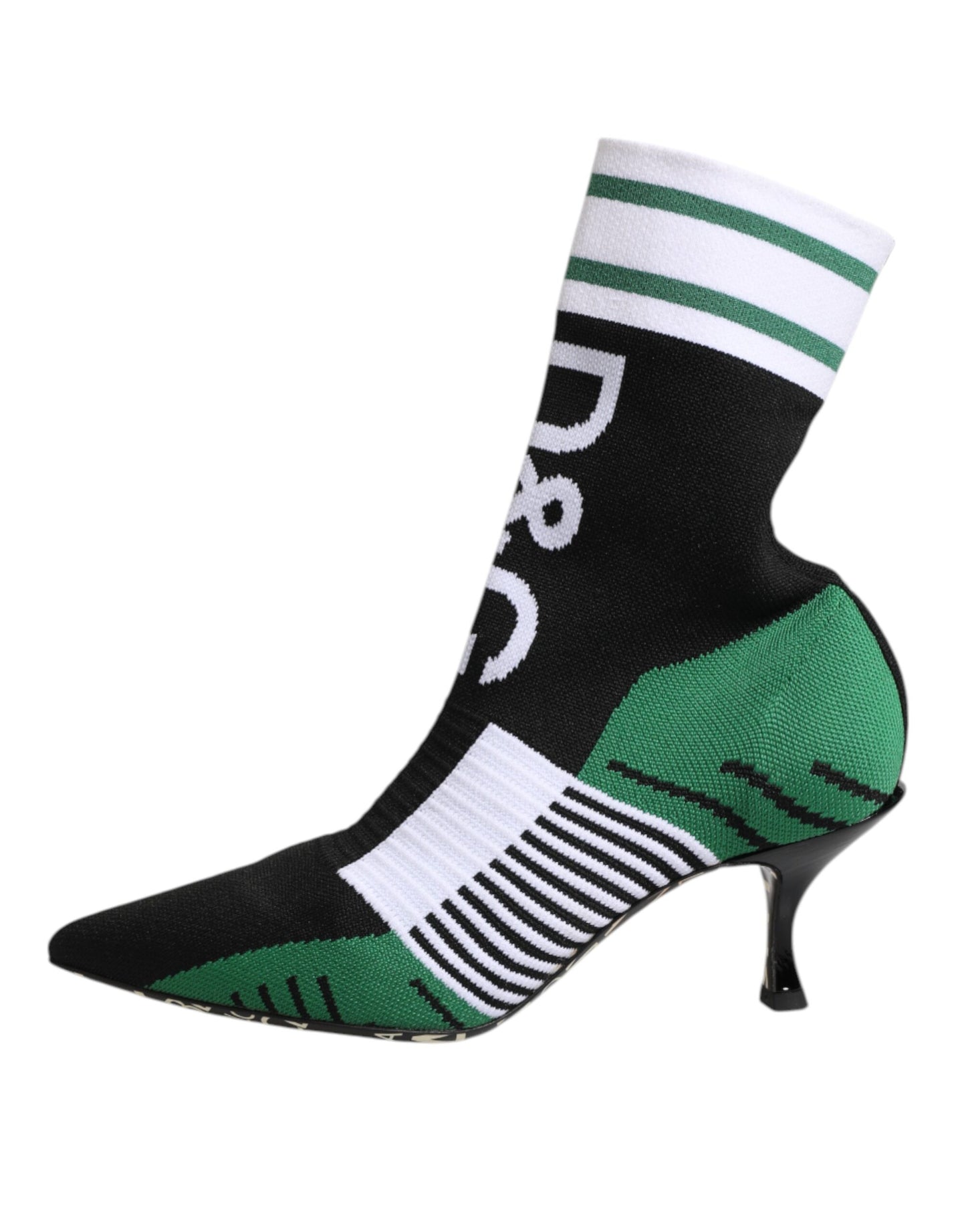 Bottines extensibles vertes style chaussettes Dolce & Gabbana
