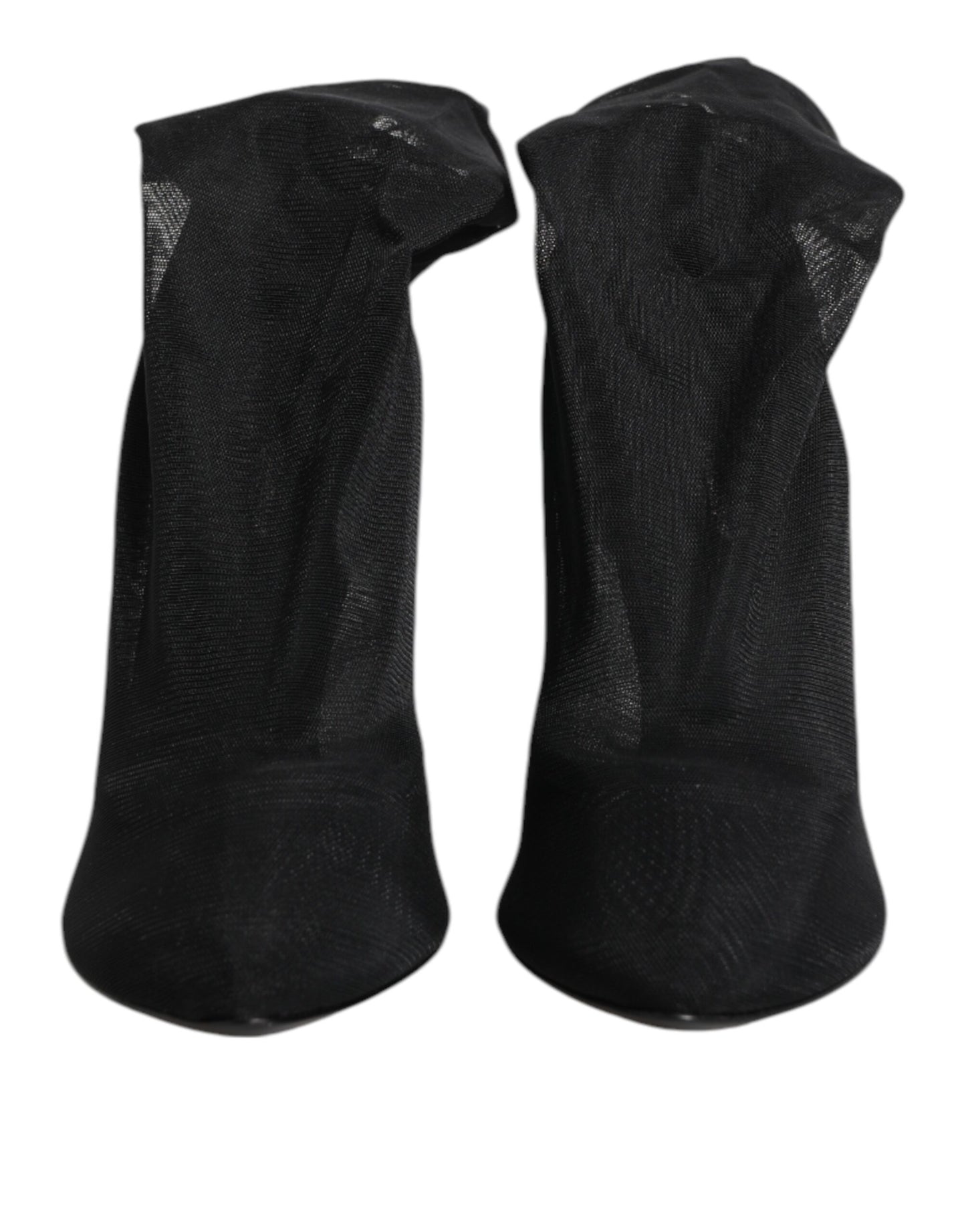 Bottes chaussettes en maille extensible noire en soie Dolce & Gabbana