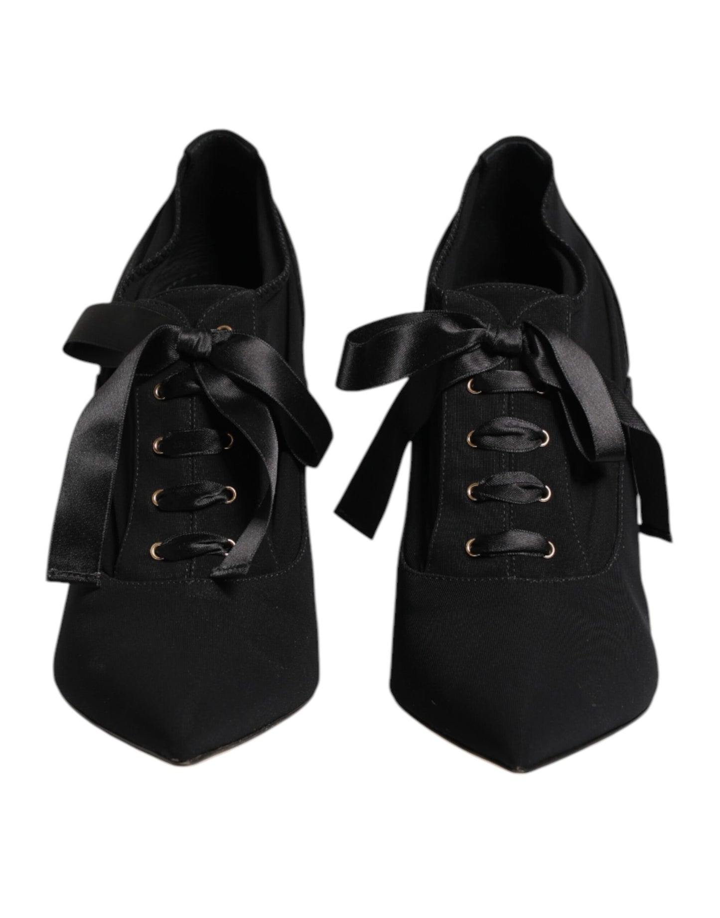 Escarpins à talons aiguilles noirs à lacets Dolce & Gabbana