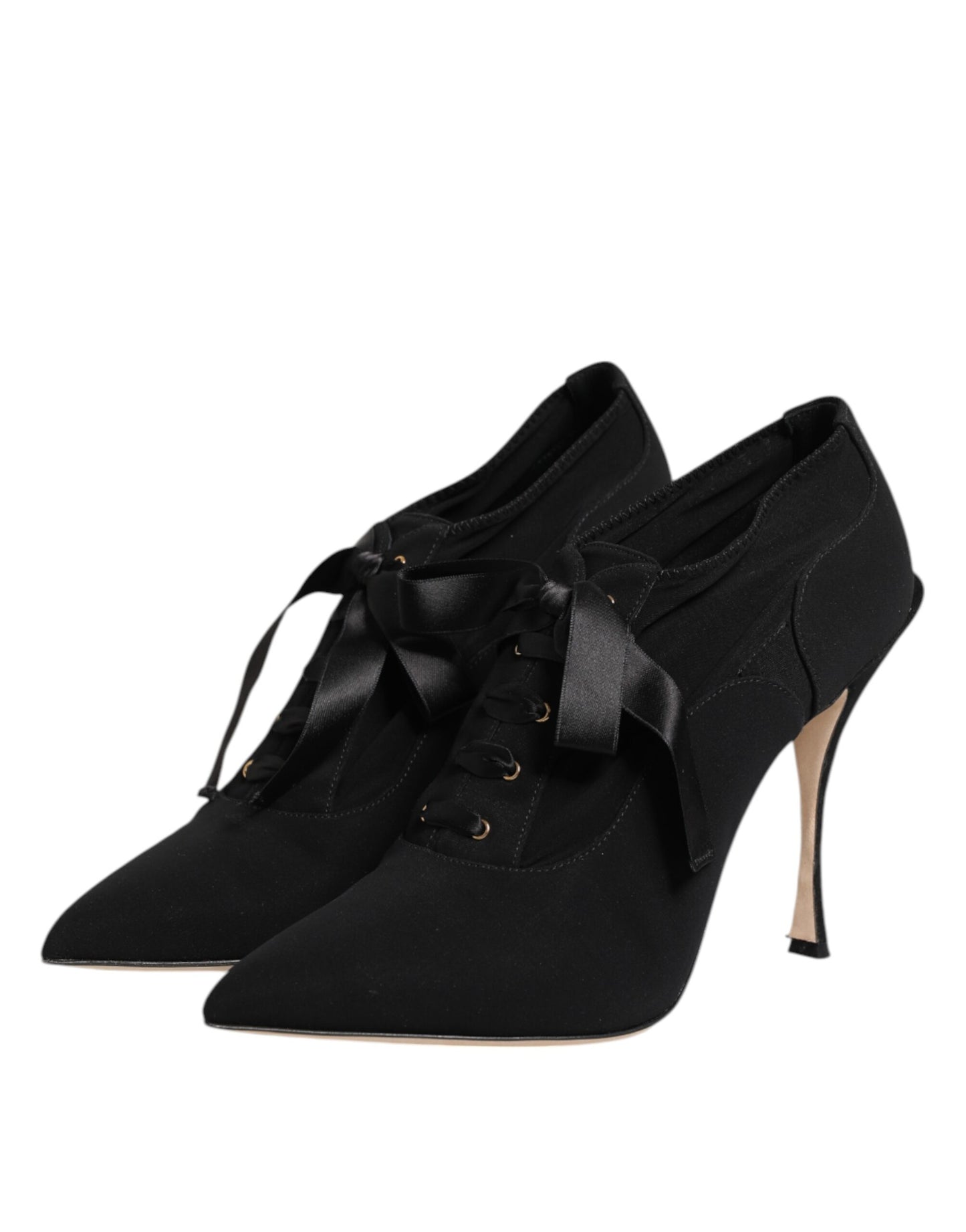 Escarpins à talons aiguilles noirs à lacets Dolce & Gabbana