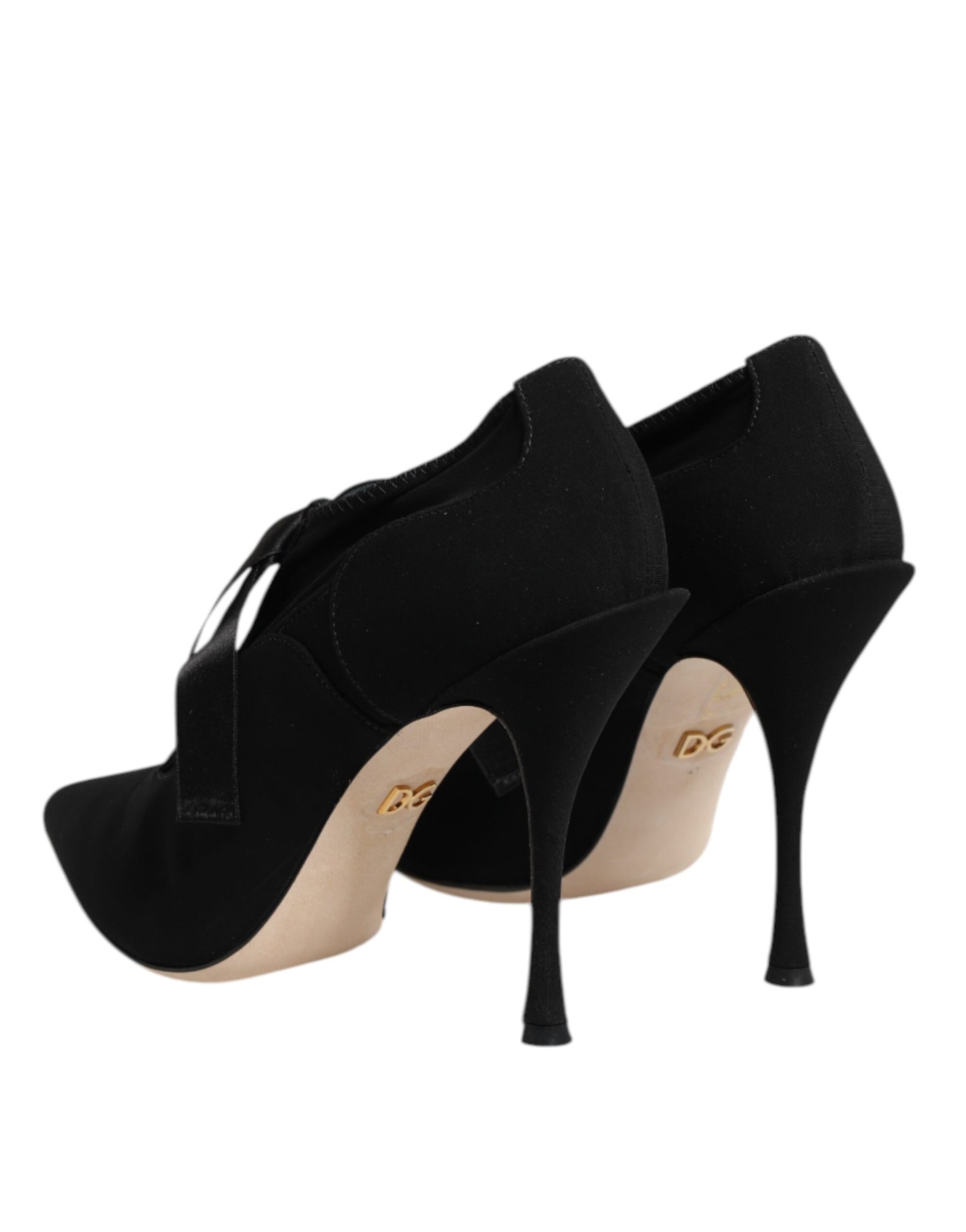 Escarpins à talons aiguilles noirs à lacets Dolce & Gabbana