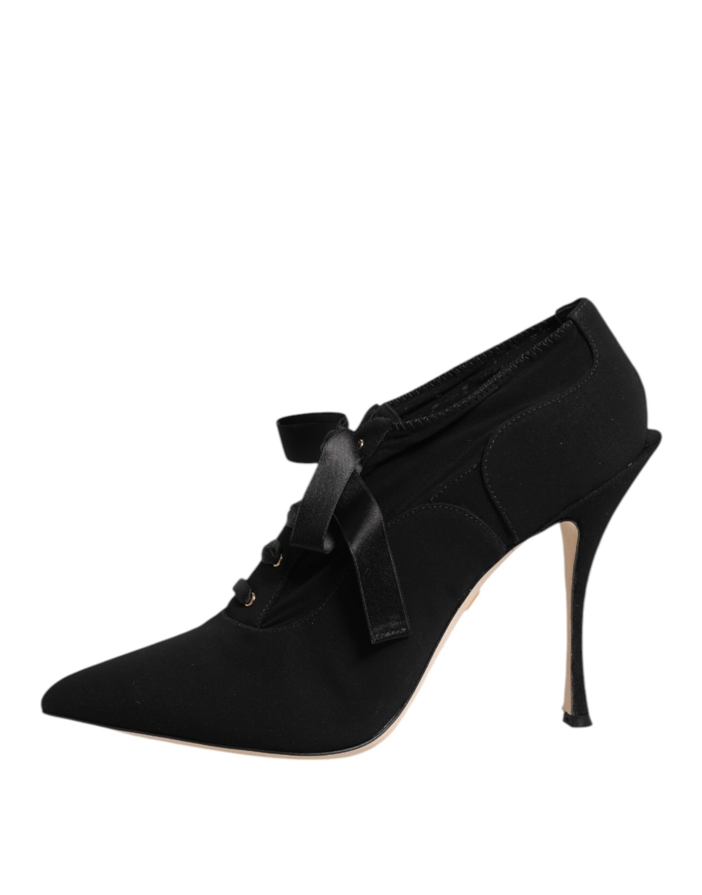 Escarpins à talons aiguilles noirs à lacets Dolce & Gabbana